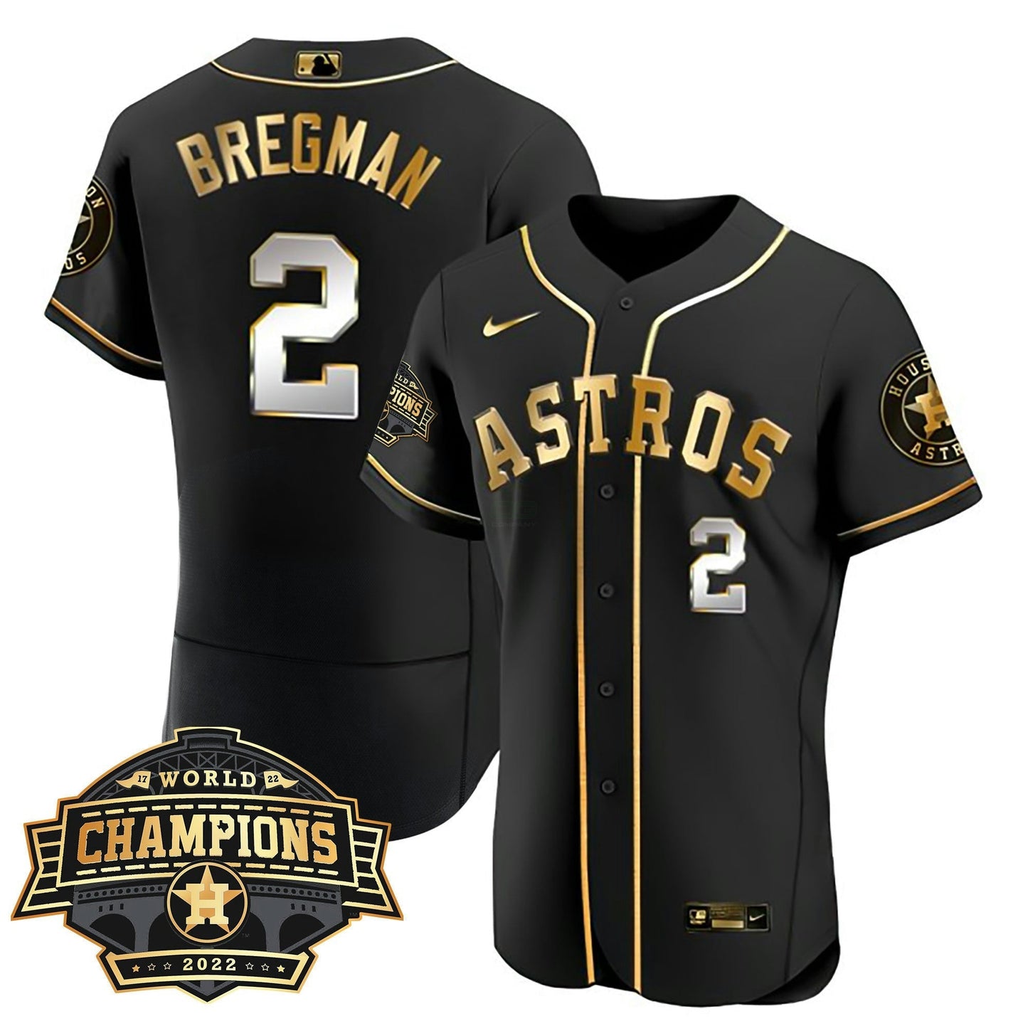 Camisa MLB Women’s Houston 2022 World Series Champions Patch Limited Jersey