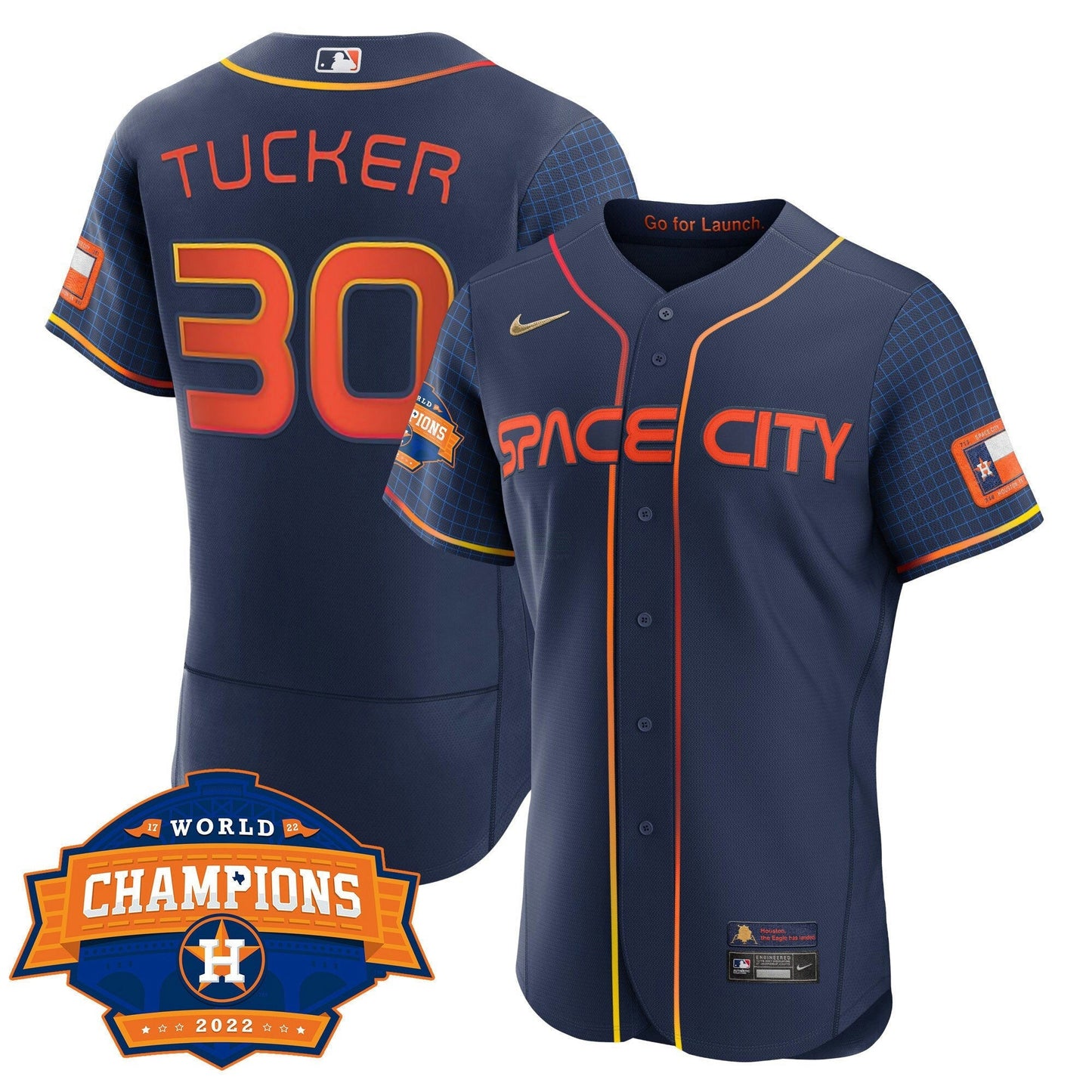 Camisa MLB Women’s Houston 2022 World Series Champions Patch Limited Jersey