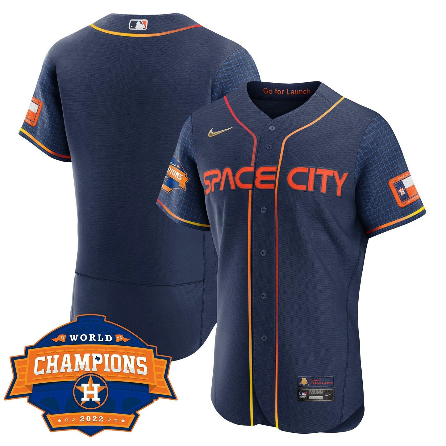 Camisa MLB Women’s Houston 2022 World Series Champions Patch Limited Jersey
