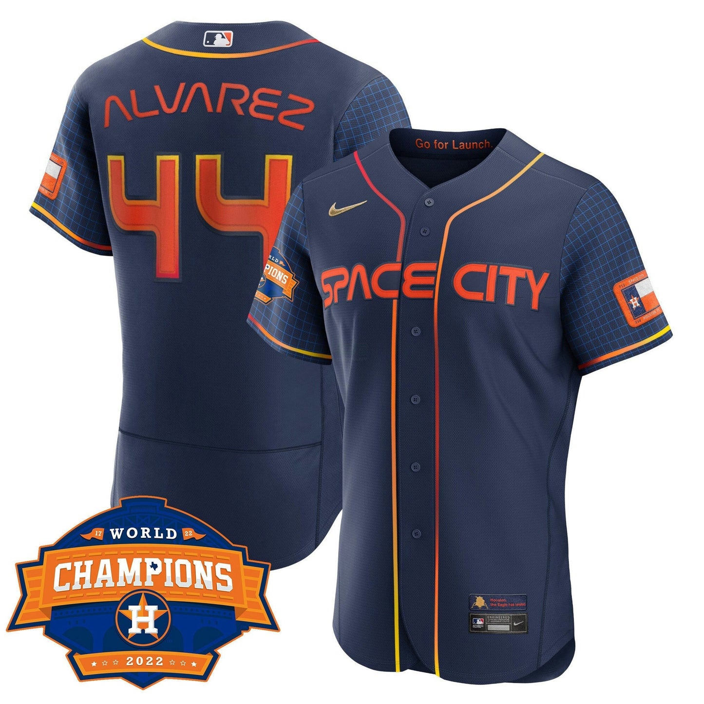 Camisa MLB Women’s Houston 2022 World Series Champions Patch Limited Jersey