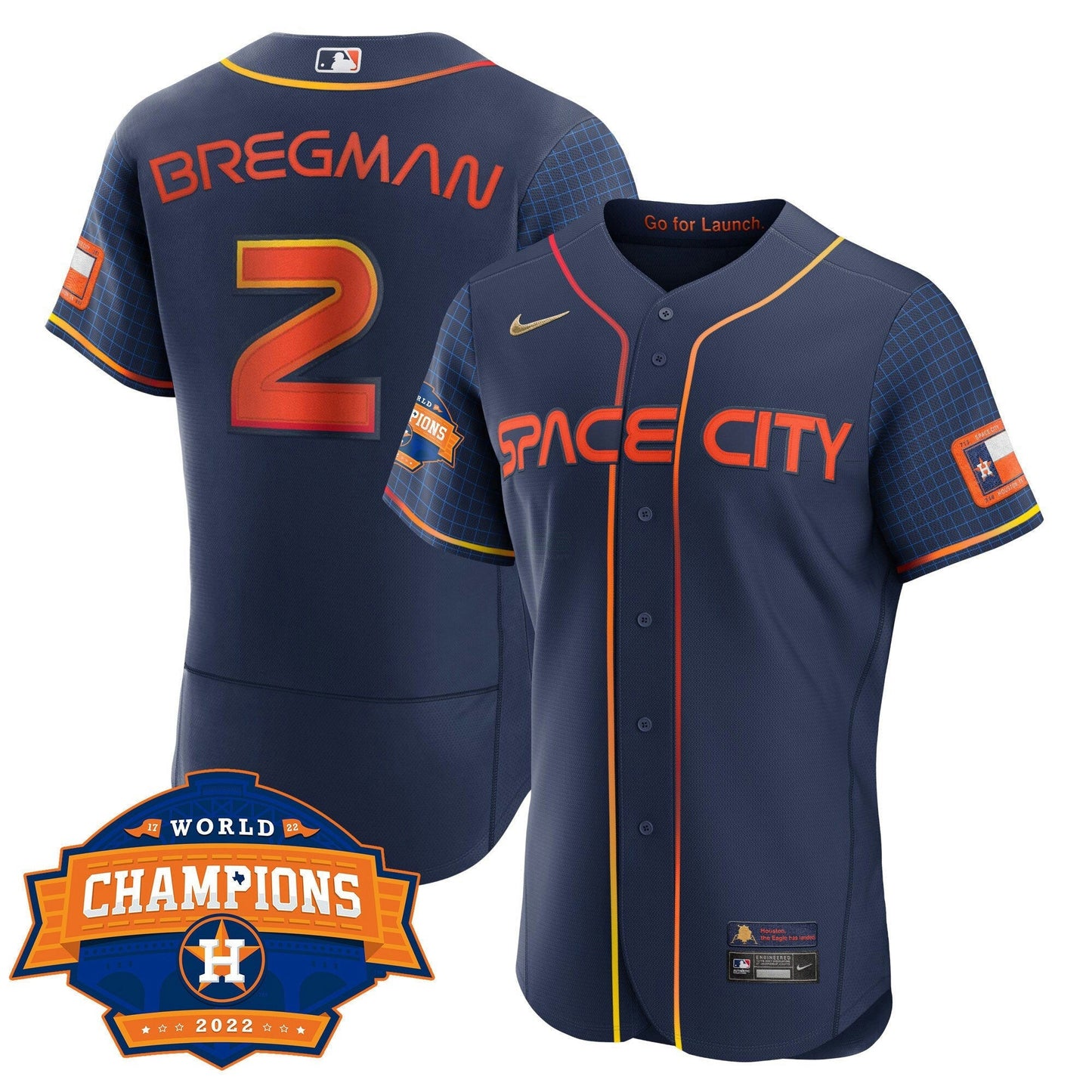 Camisa MLB Women’s Houston 2022 World Series Champions Patch Limited Jersey