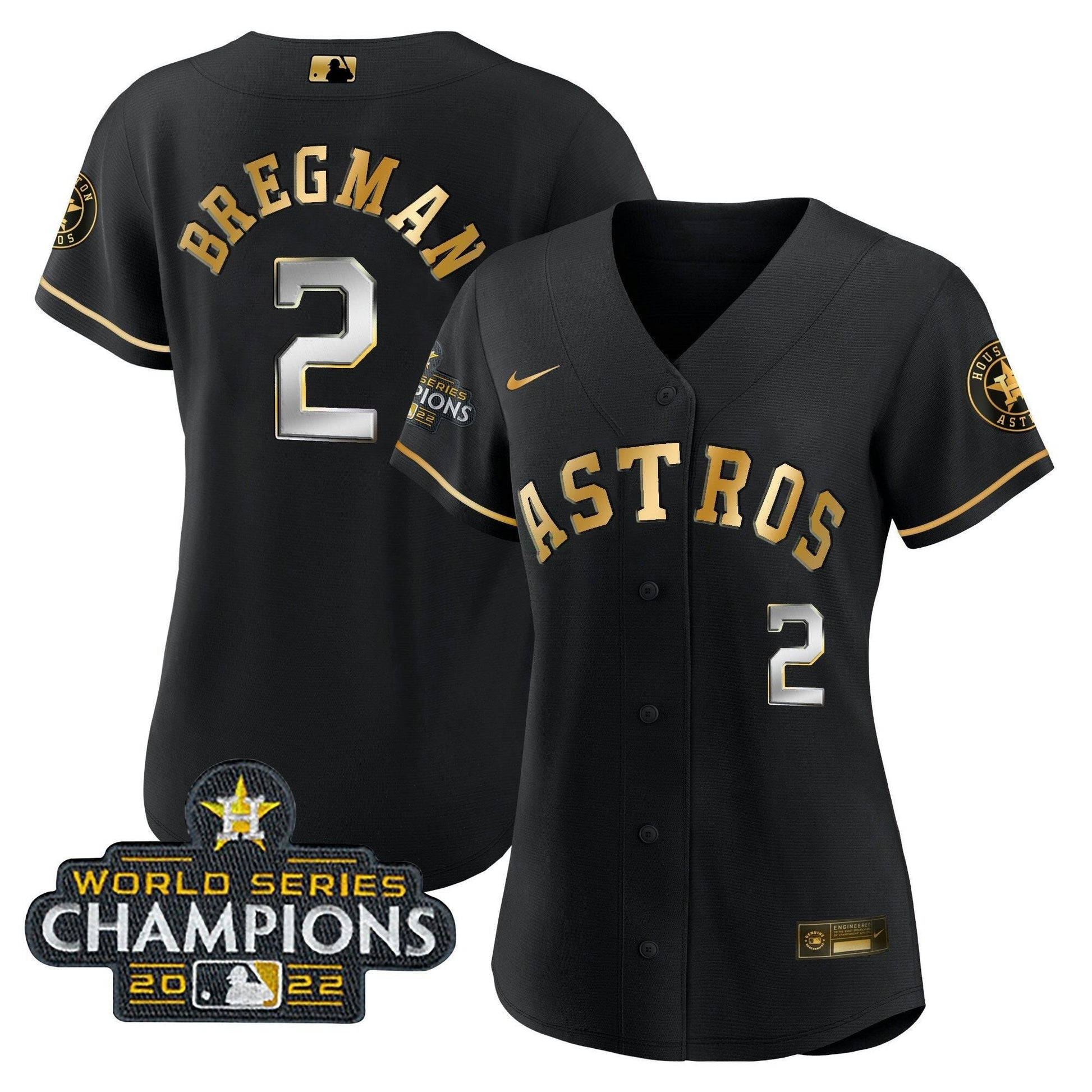 Camisa MLB Women’s Houston 2022 World Series Champions Player Jersey
