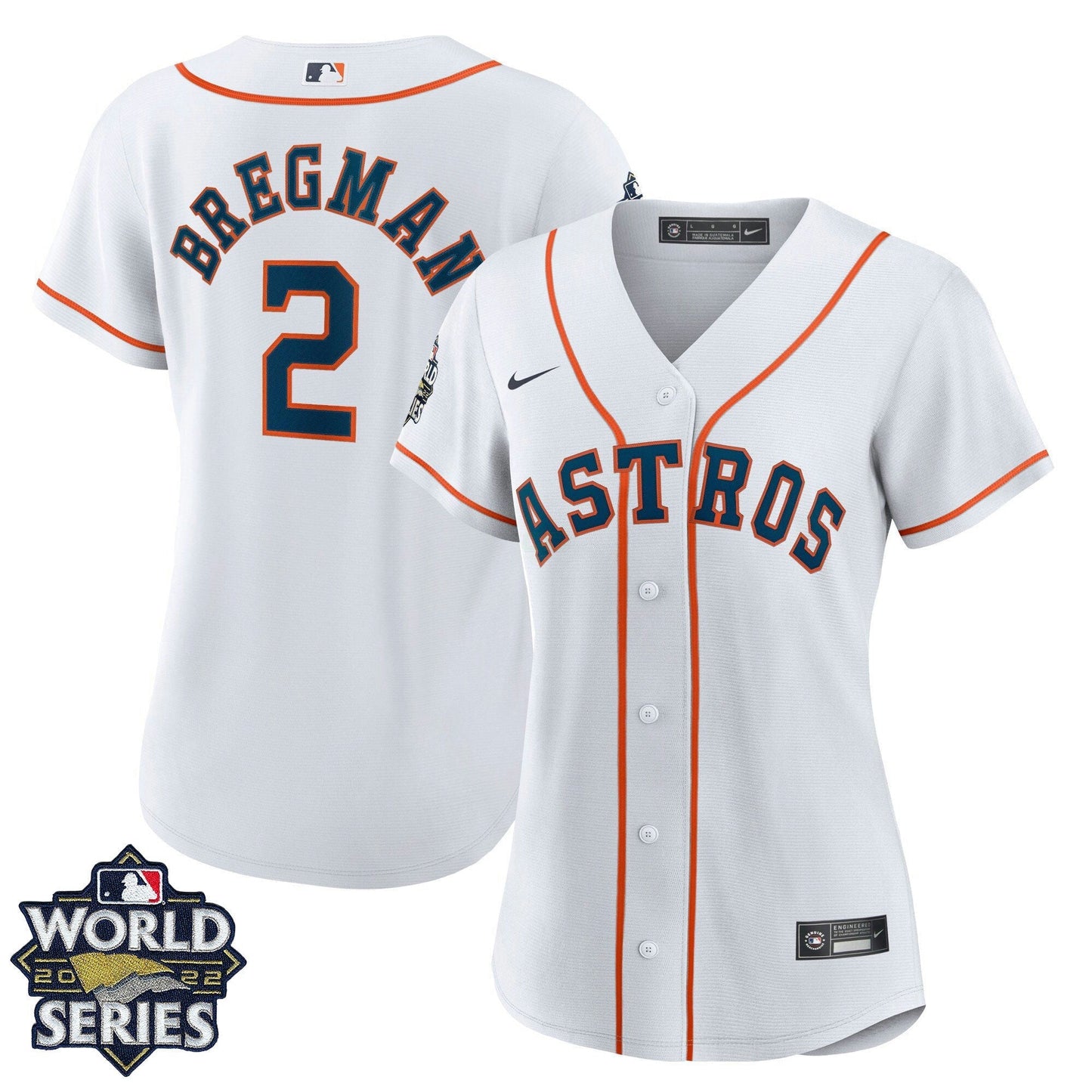 Camisa MLB Women’s Houston 2022 World Series Home Player Jersey – Branca - Women
