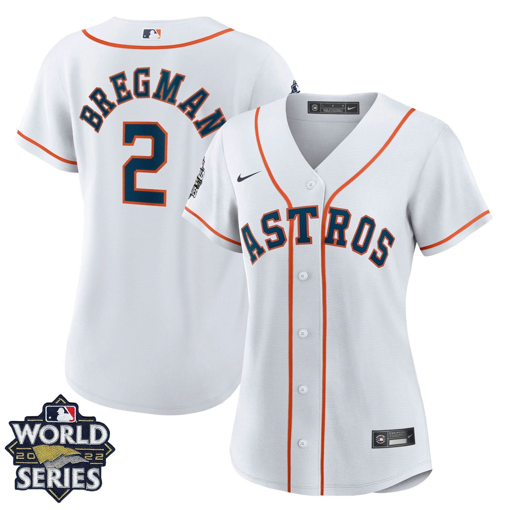Camisa MLB Women’s Houston 2022 World Series Home Player Jersey – Branca - Women