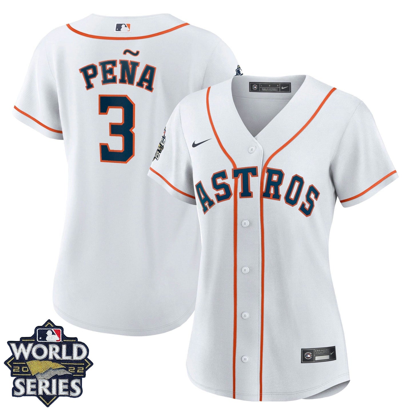 Camisa MLB Women’s Houston 2022 World Series Home Player Jersey – Branca - Women