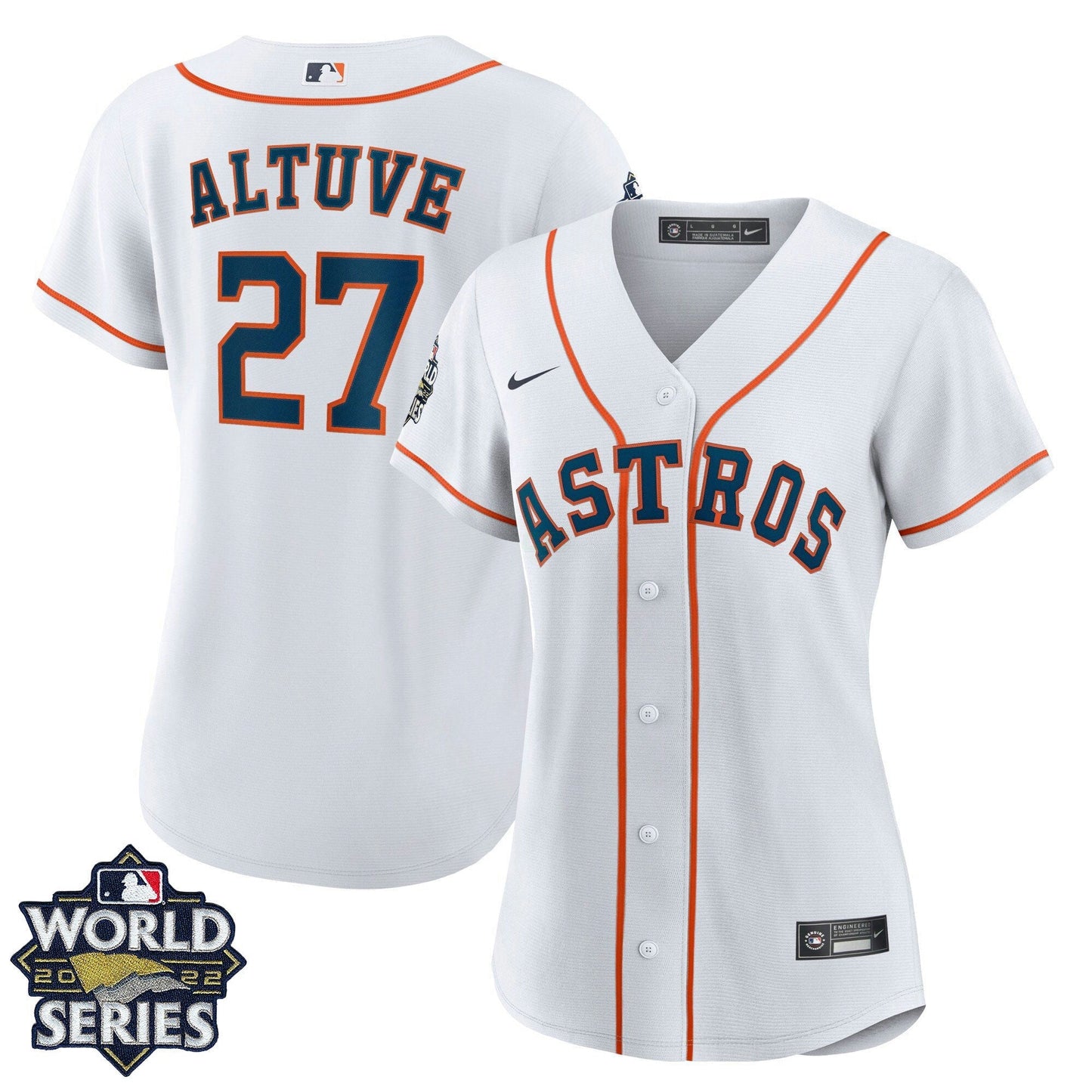 Camisa MLB Women’s Houston 2022 World Series Home Player Jersey – Branca - Women