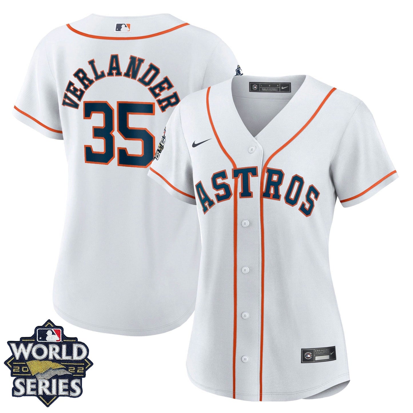 Camisa MLB Women’s Houston 2022 World Series Home Player Jersey – Branca - Women