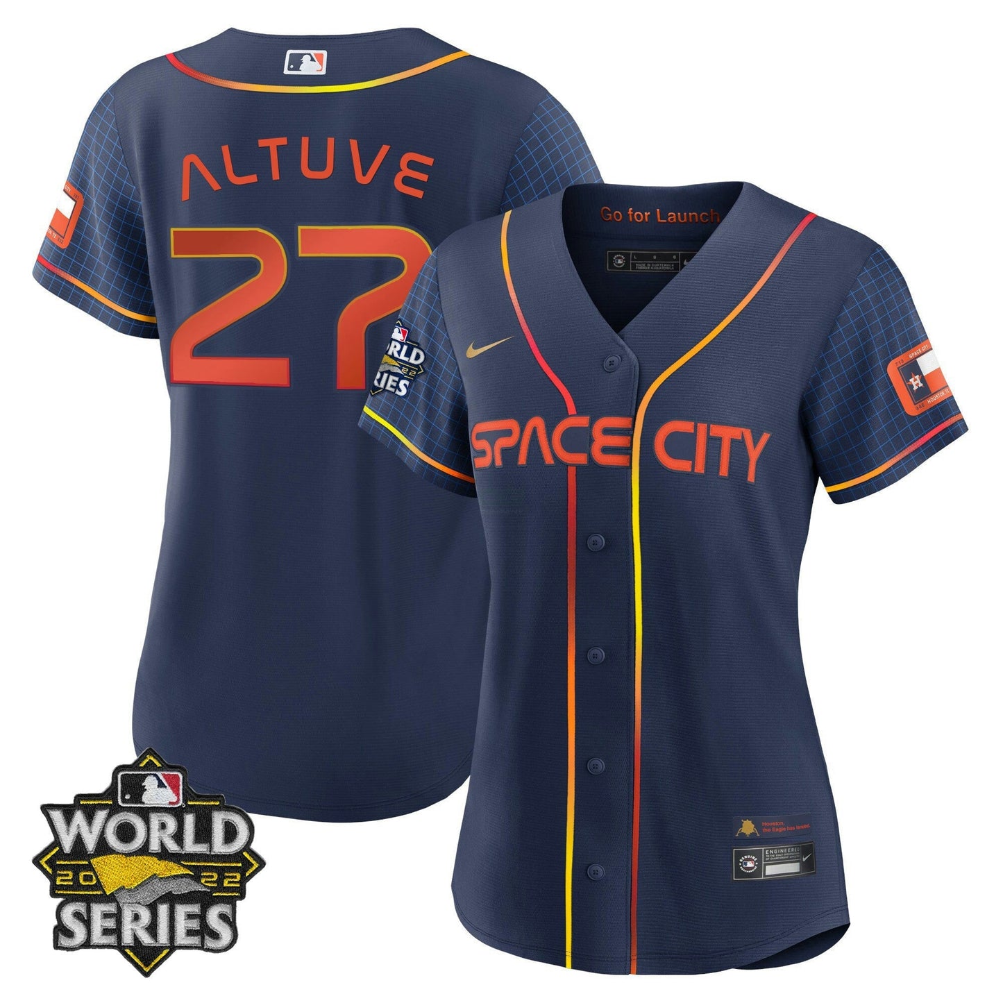 Camisa MLB Women’s Houston 2022 World Series Player Jersey