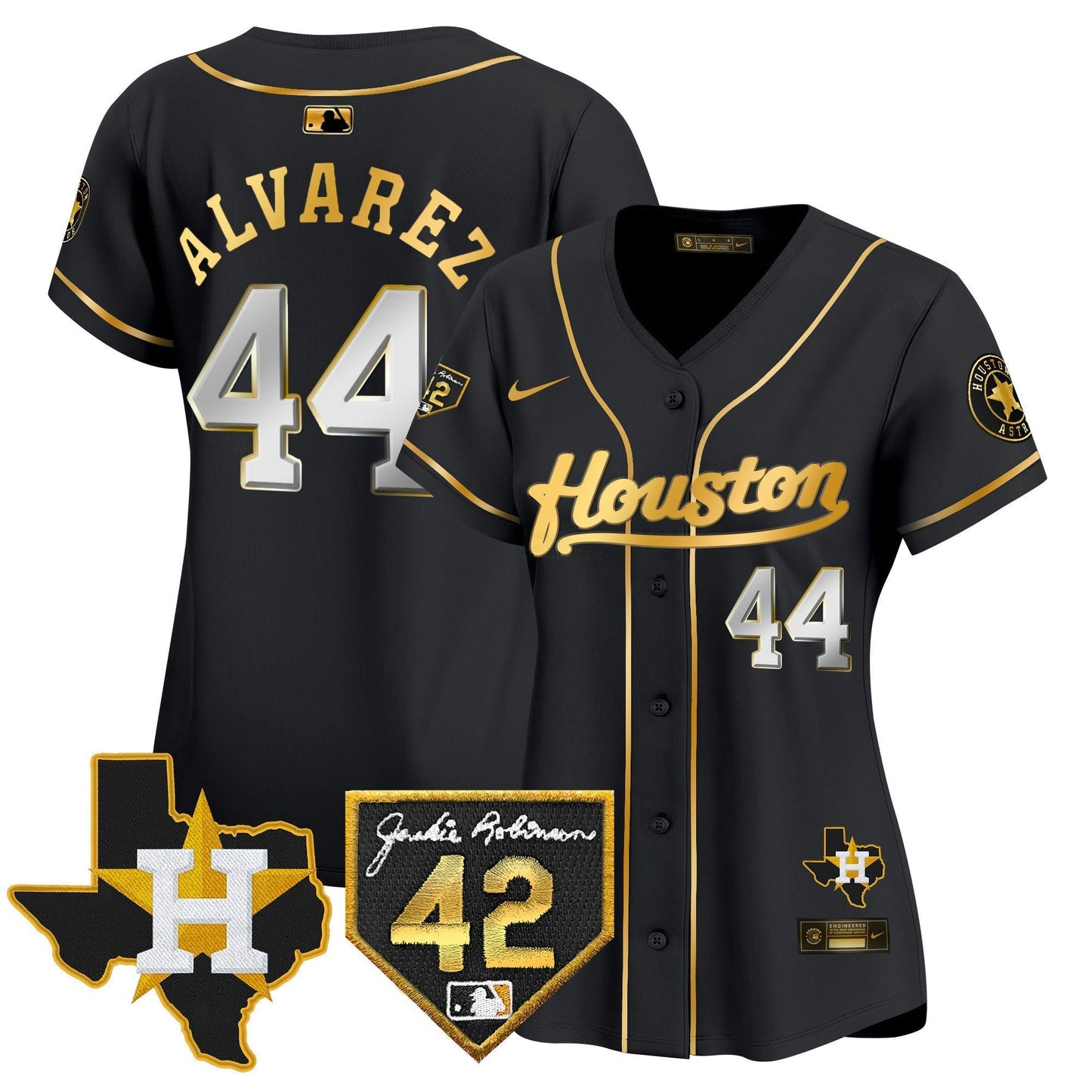 Camisa MLB Women’s Houston 2024 Jackie Robinson Patch Vapor Premier Limited Jersey