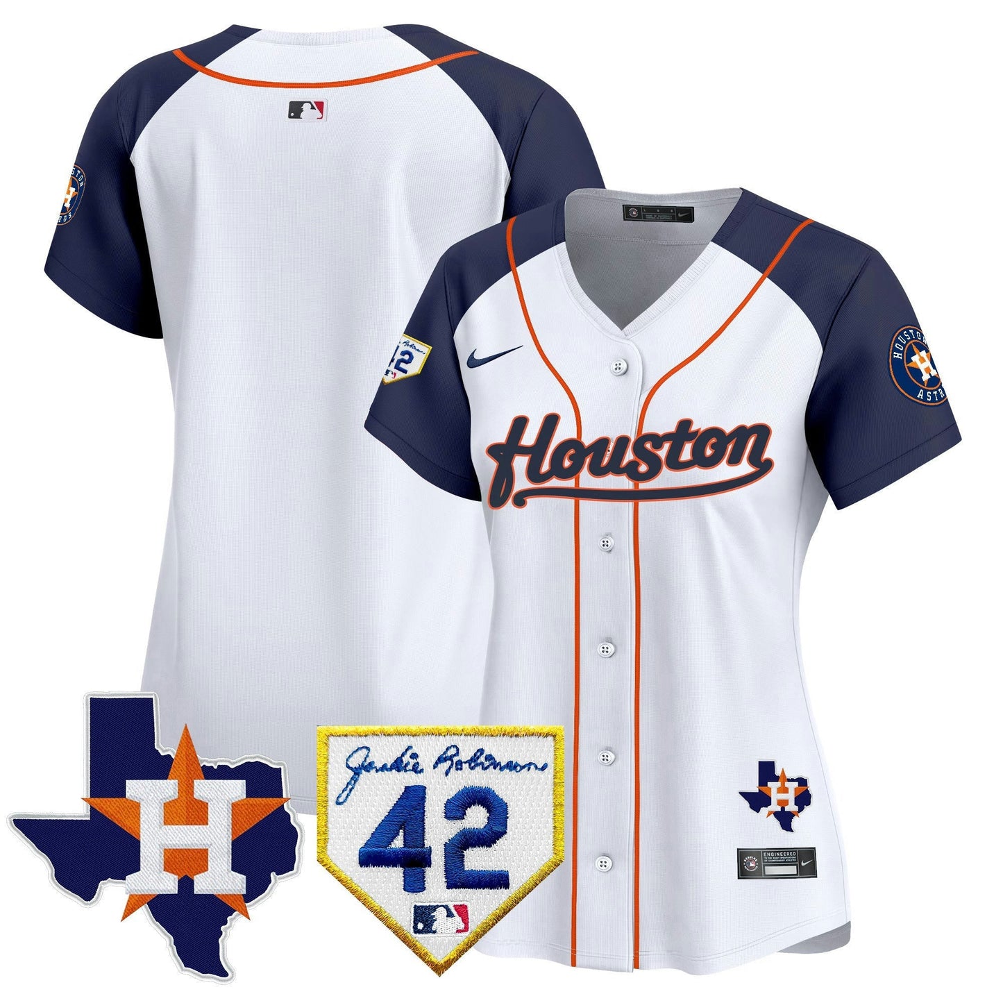 Camisa MLB Women’s Houston 2024 Jackie Robinson Patch Vapor Premier Limited Jersey