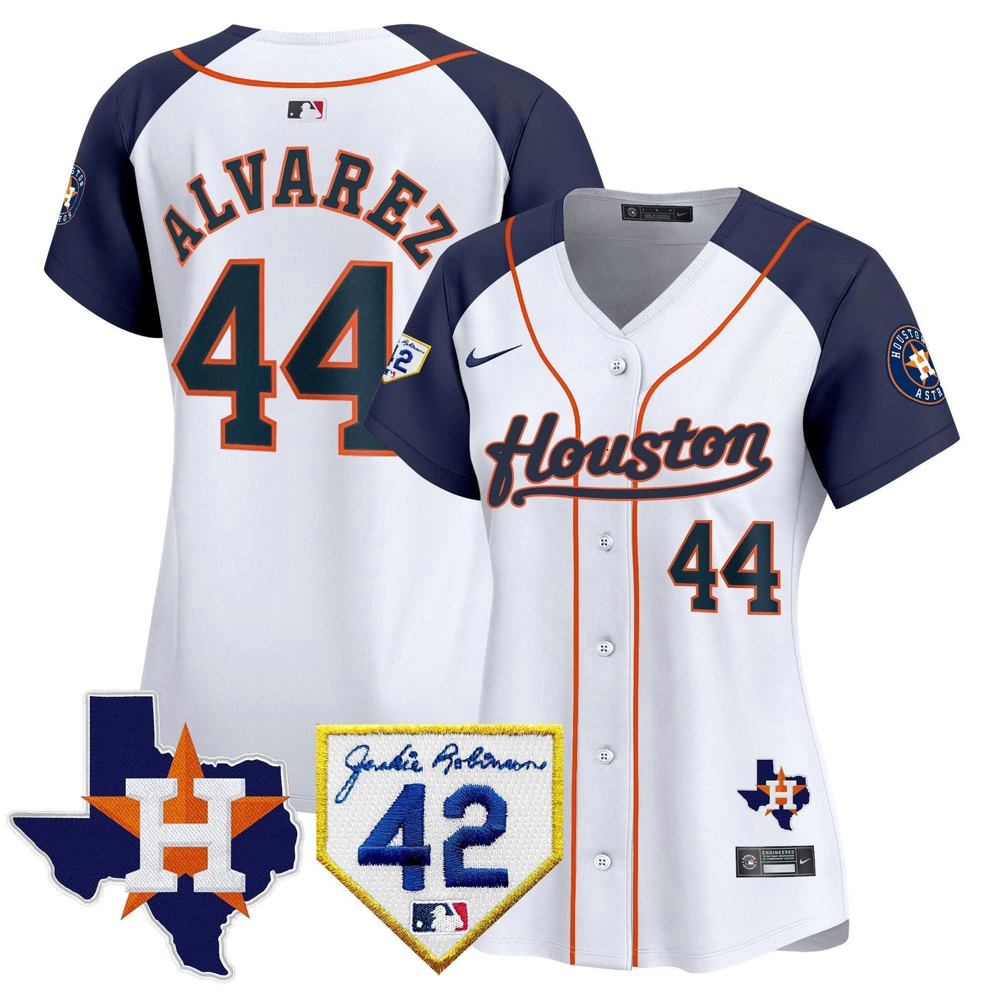 Camisa MLB Women’s Houston 2024 Jackie Robinson Patch Vapor Premier Limited Jersey
