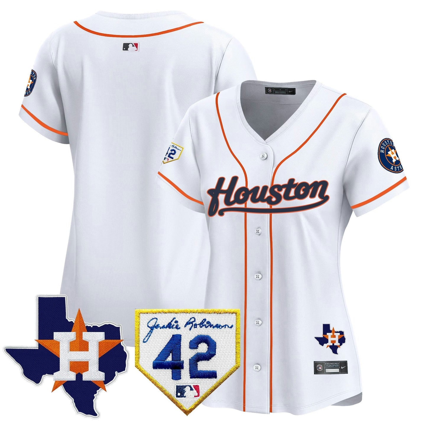 Camisa MLB Women’s Houston 2024 Jackie Robinson Patch Vapor Premier Limited Jersey