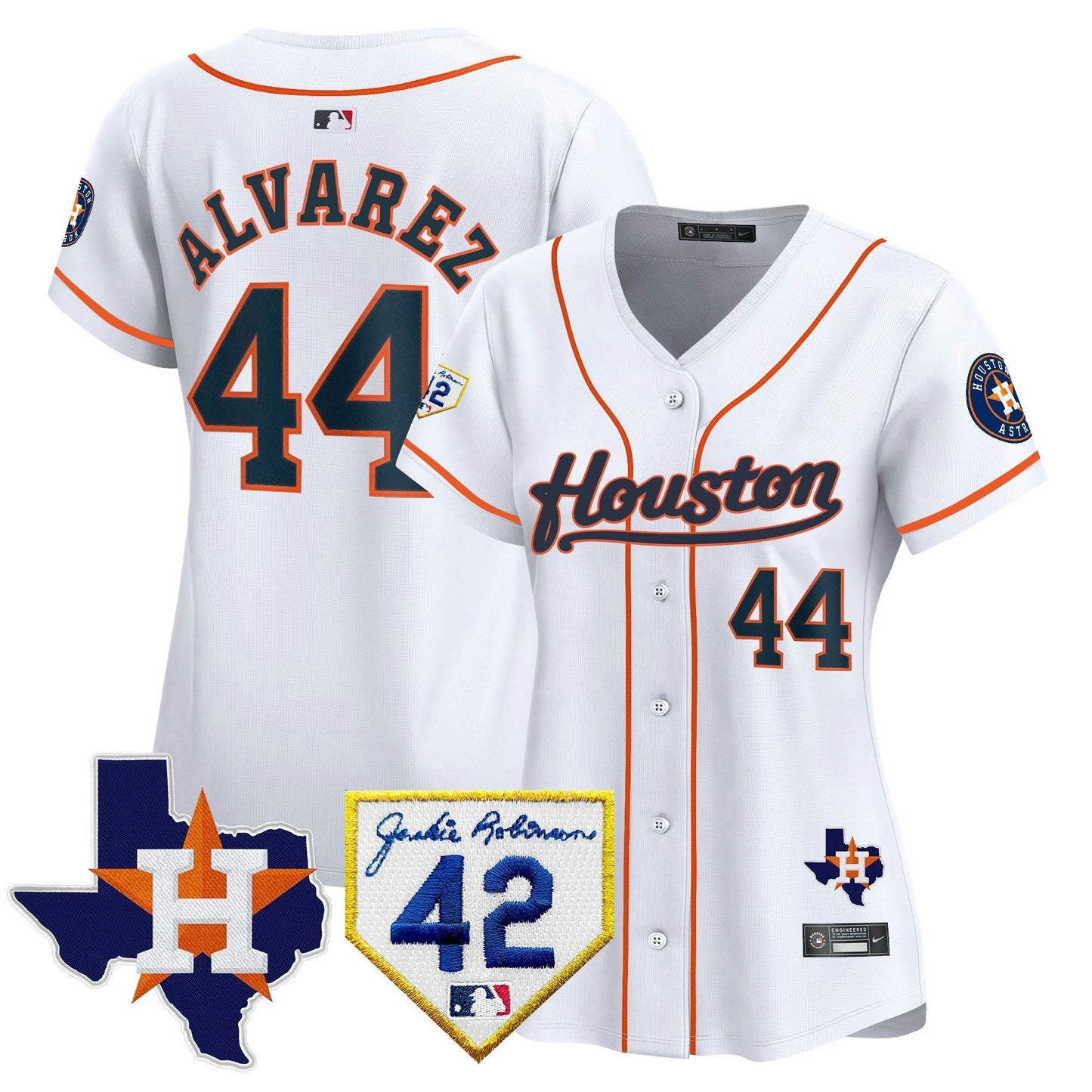 Camisa MLB Women’s Houston 2024 Jackie Robinson Patch Vapor Premier Limited Jersey