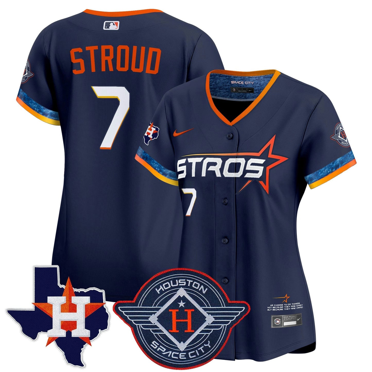 Camisa MLB Women’s Houston 2025 City Connect Texas Patch Vapor Premier Limited Jersey