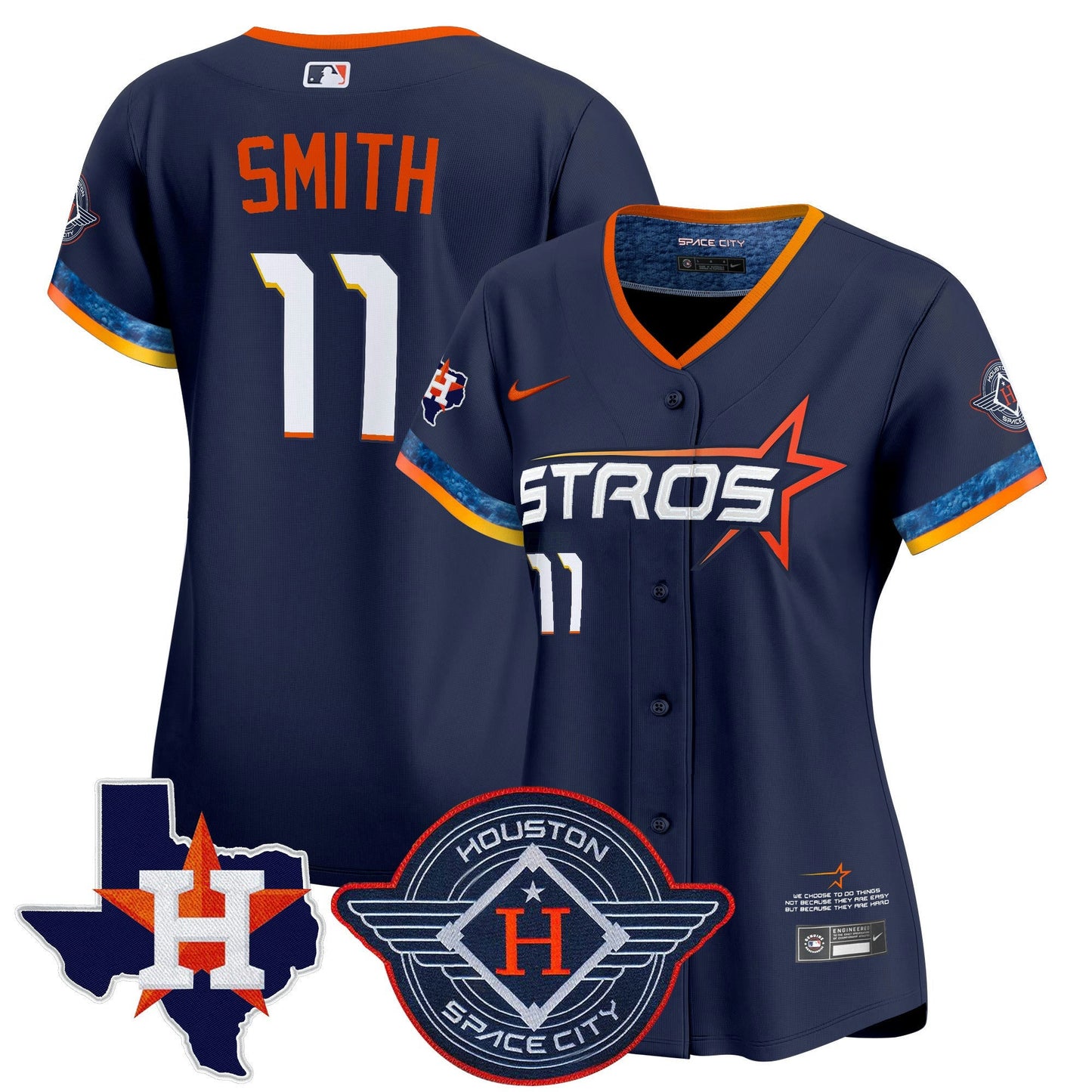 Camisa MLB Women’s Houston 2025 City Connect Texas Patch Vapor Premier Limited Jersey