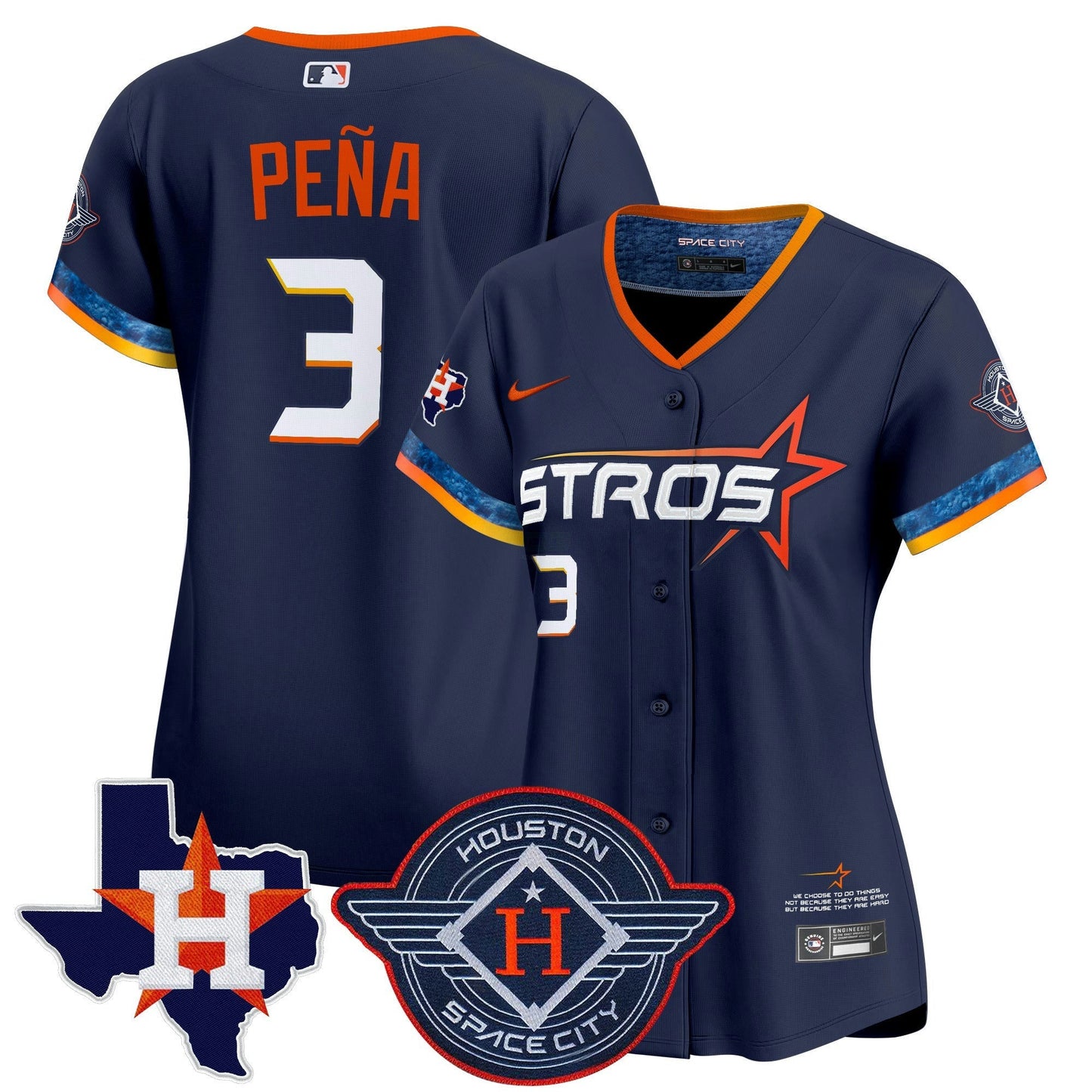 Camisa MLB Women’s Houston 2025 City Connect Texas Patch Vapor Premier Limited Jersey