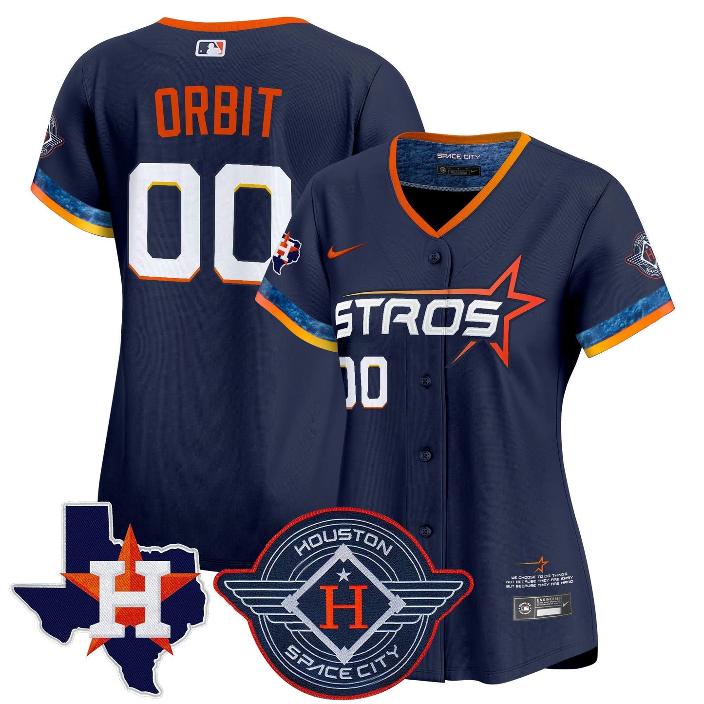 Camisa MLB Women’s Houston 2025 City Connect Texas Patch Vapor Premier Limited Jersey