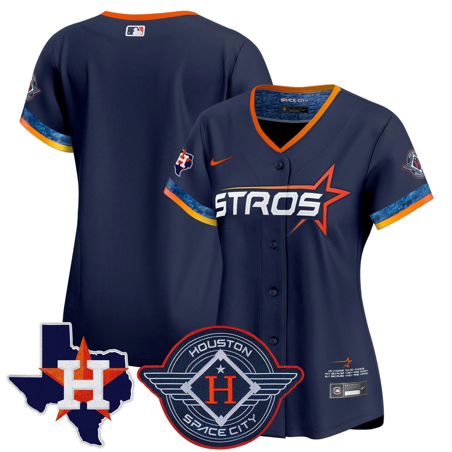 Camisa MLB Women’s Houston 2025 City Connect Texas Patch Vapor Premier Limited Jersey