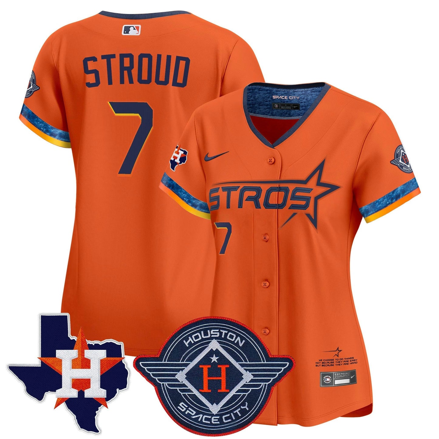 Camisa MLB Women’s Houston 2025 City Connect Texas Patch Vapor Premier Limited Jersey
