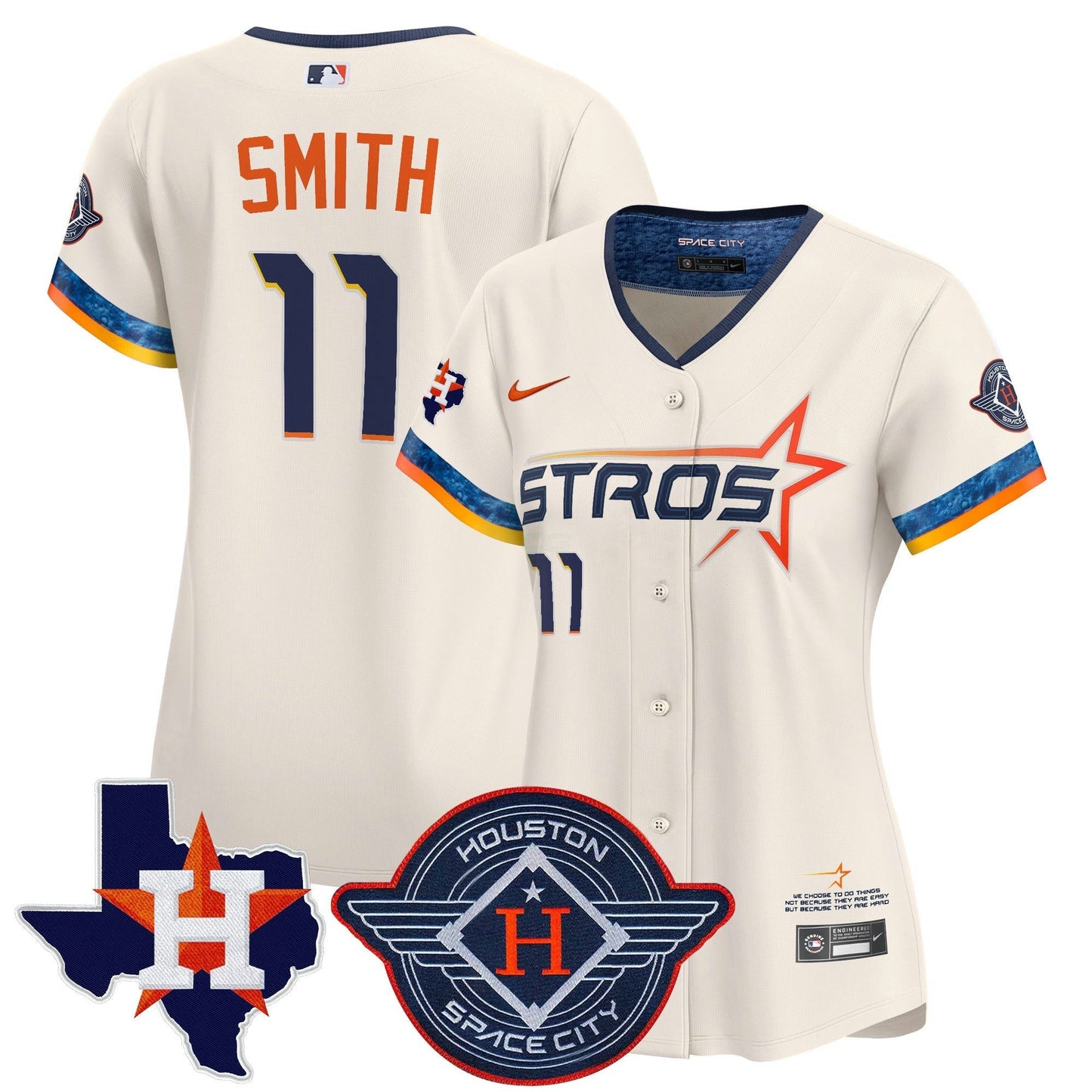 Camisa MLB Women’s Houston 2025 City Connect Texas Patch Vapor Premier Limited Jersey