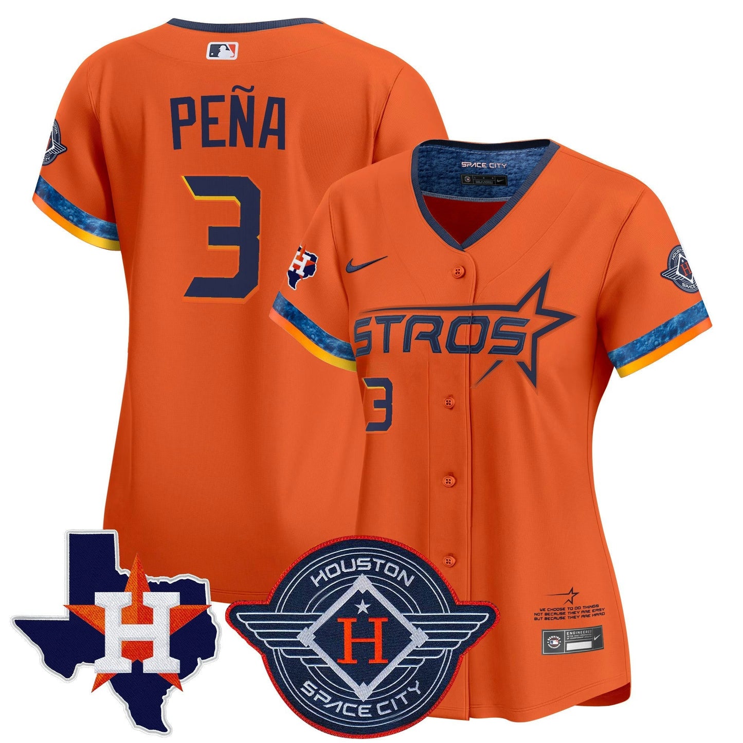 Camisa MLB Women’s Houston 2025 City Connect Texas Patch Vapor Premier Limited Jersey