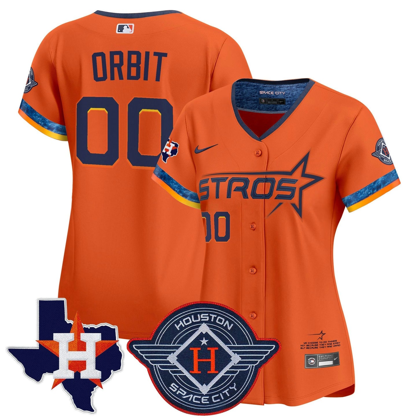 Camisa MLB Women’s Houston 2025 City Connect Texas Patch Vapor Premier Limited Jersey