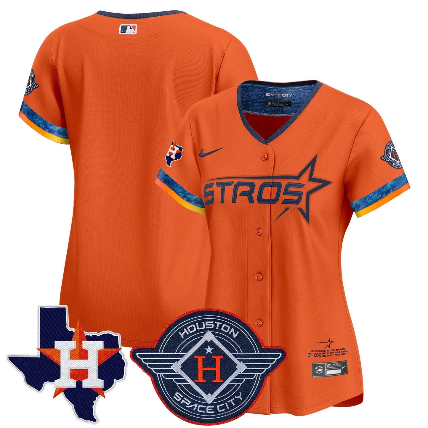 Camisa MLB Women’s Houston 2025 City Connect Texas Patch Vapor Premier Limited Jersey