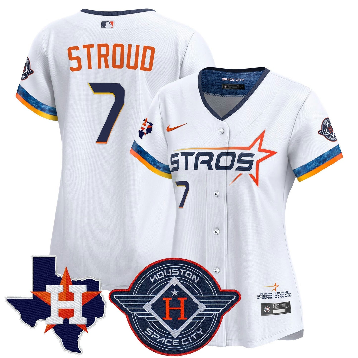 Camisa MLB Women’s Houston 2025 City Connect Texas Patch Vapor Premier Limited Jersey