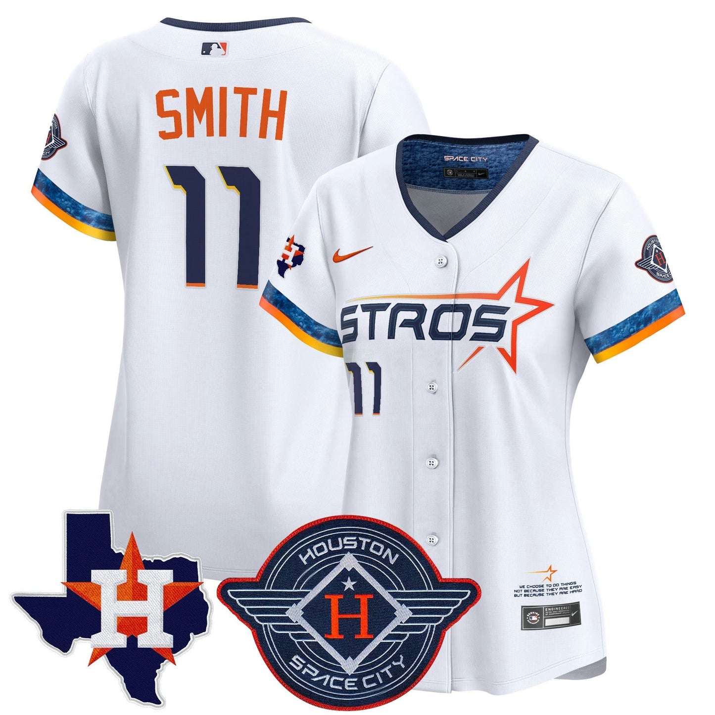 Camisa MLB Women’s Houston 2025 City Connect Texas Patch Vapor Premier Limited Jersey