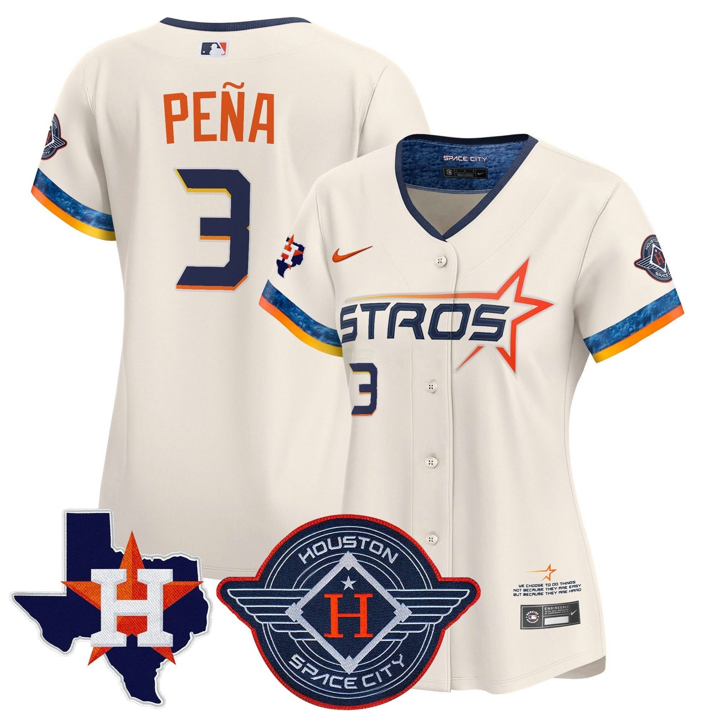 Camisa MLB Women’s Houston 2025 City Connect Texas Patch Vapor Premier Limited Jersey