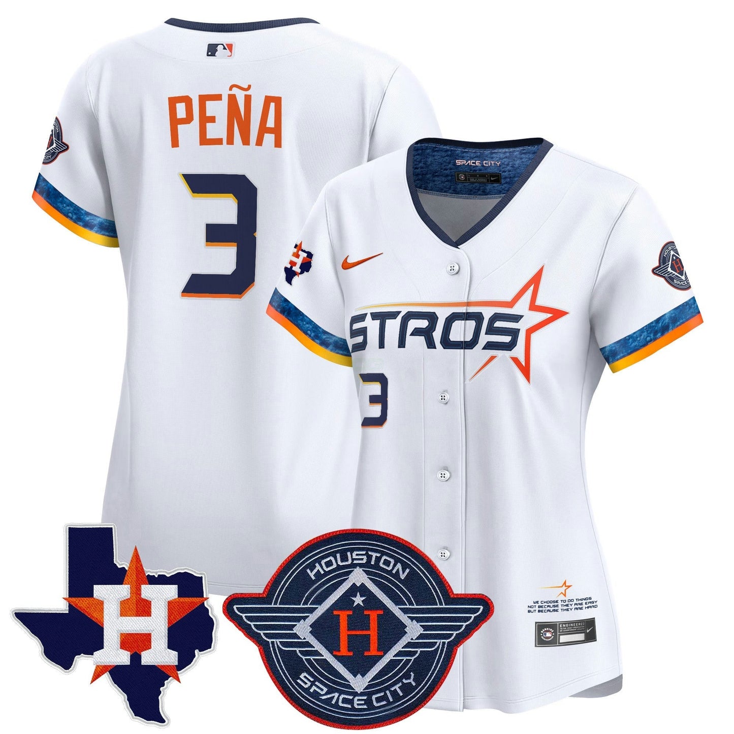 Camisa MLB Women’s Houston 2025 City Connect Texas Patch Vapor Premier Limited Jersey