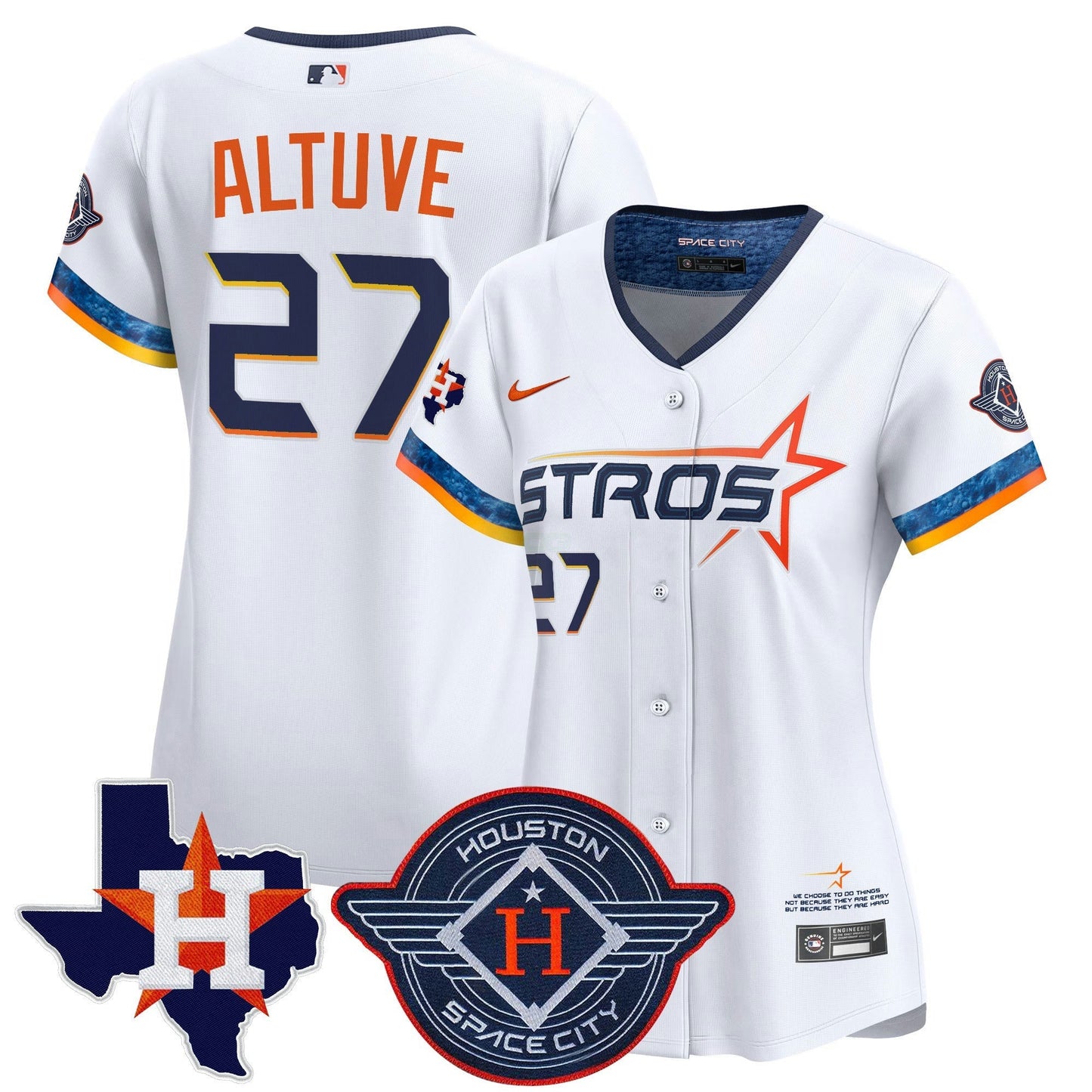 Camisa MLB Women’s Houston 2025 City Connect Texas Patch Vapor Premier Limited Jersey