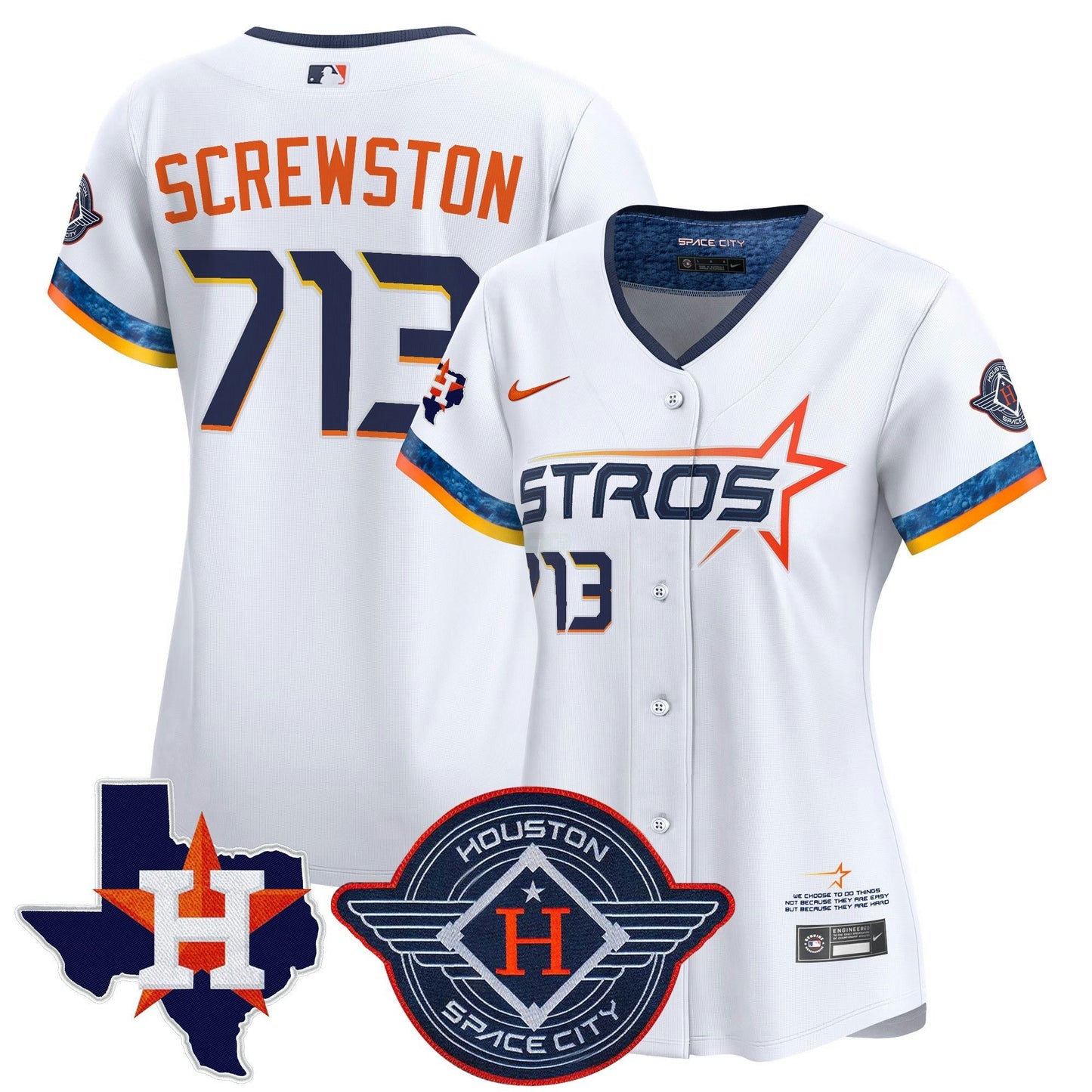 Camisa MLB Women’s Houston 2025 City Connect Texas Patch Vapor Premier Limited Jersey