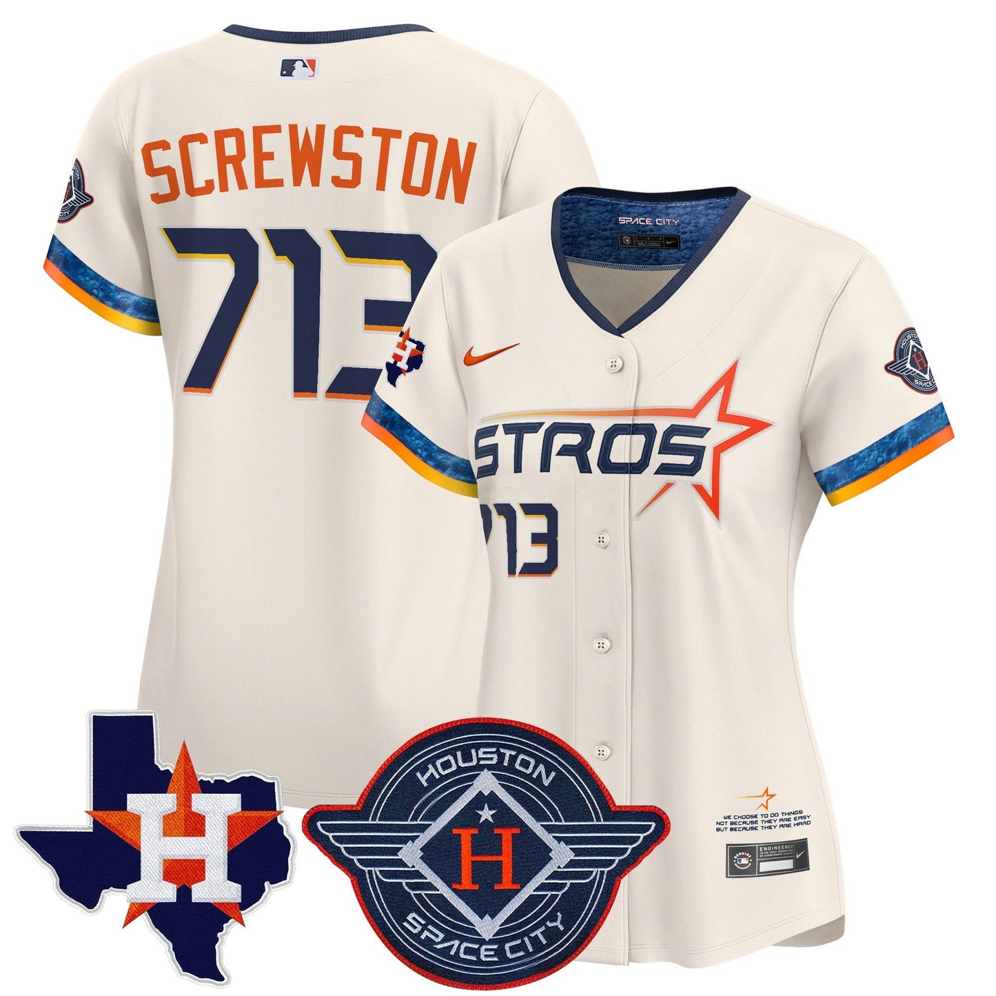 Camisa MLB Women’s Houston 2025 City Connect Texas Patch Vapor Premier Limited Jersey
