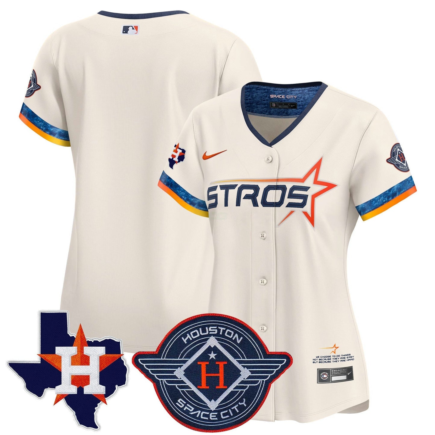 Camisa MLB Women’s Houston 2025 City Connect Texas Patch Vapor Premier Limited Jersey