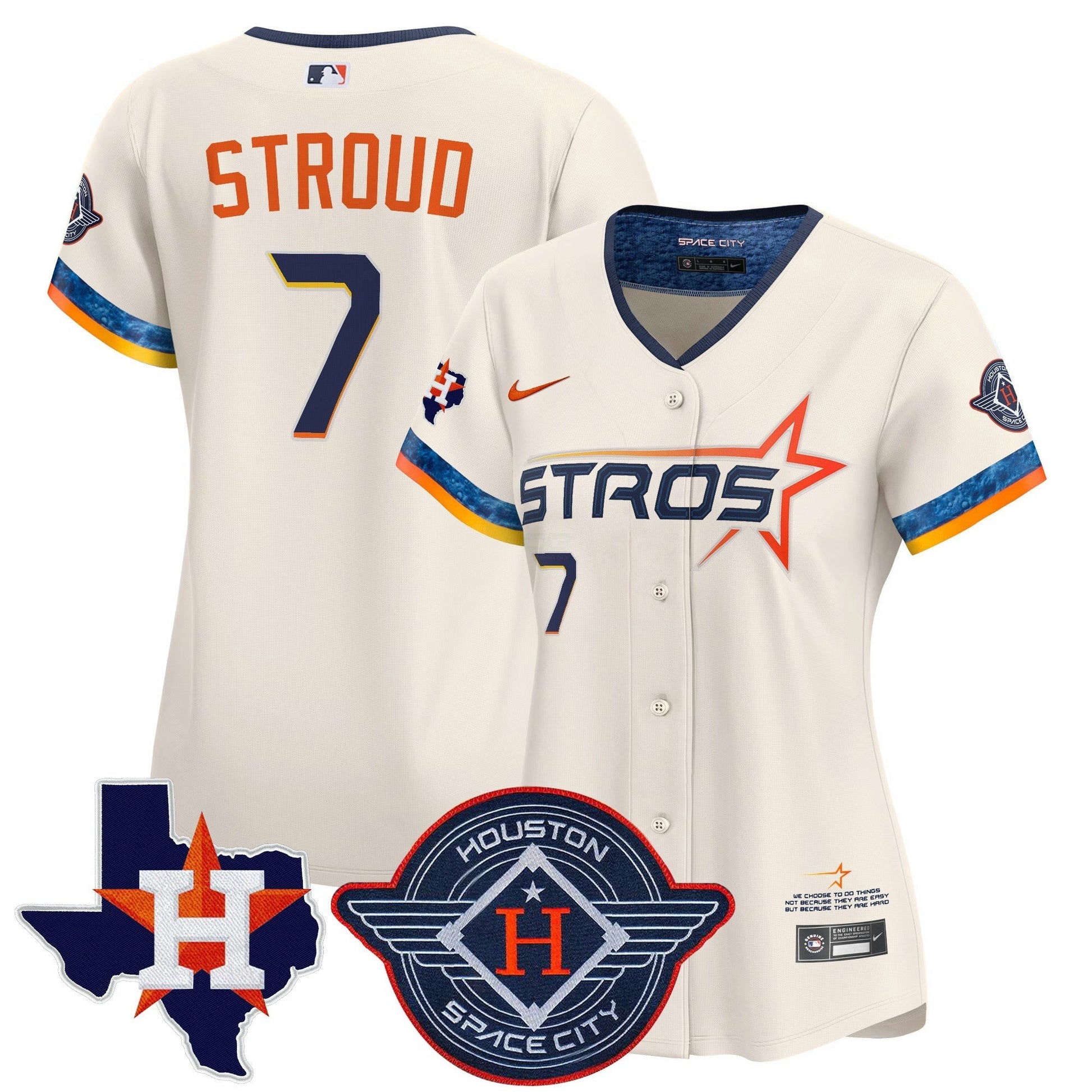 Camisa MLB Women’s Houston 2025 City Connect Texas Patch Vapor Premier Limited Jersey