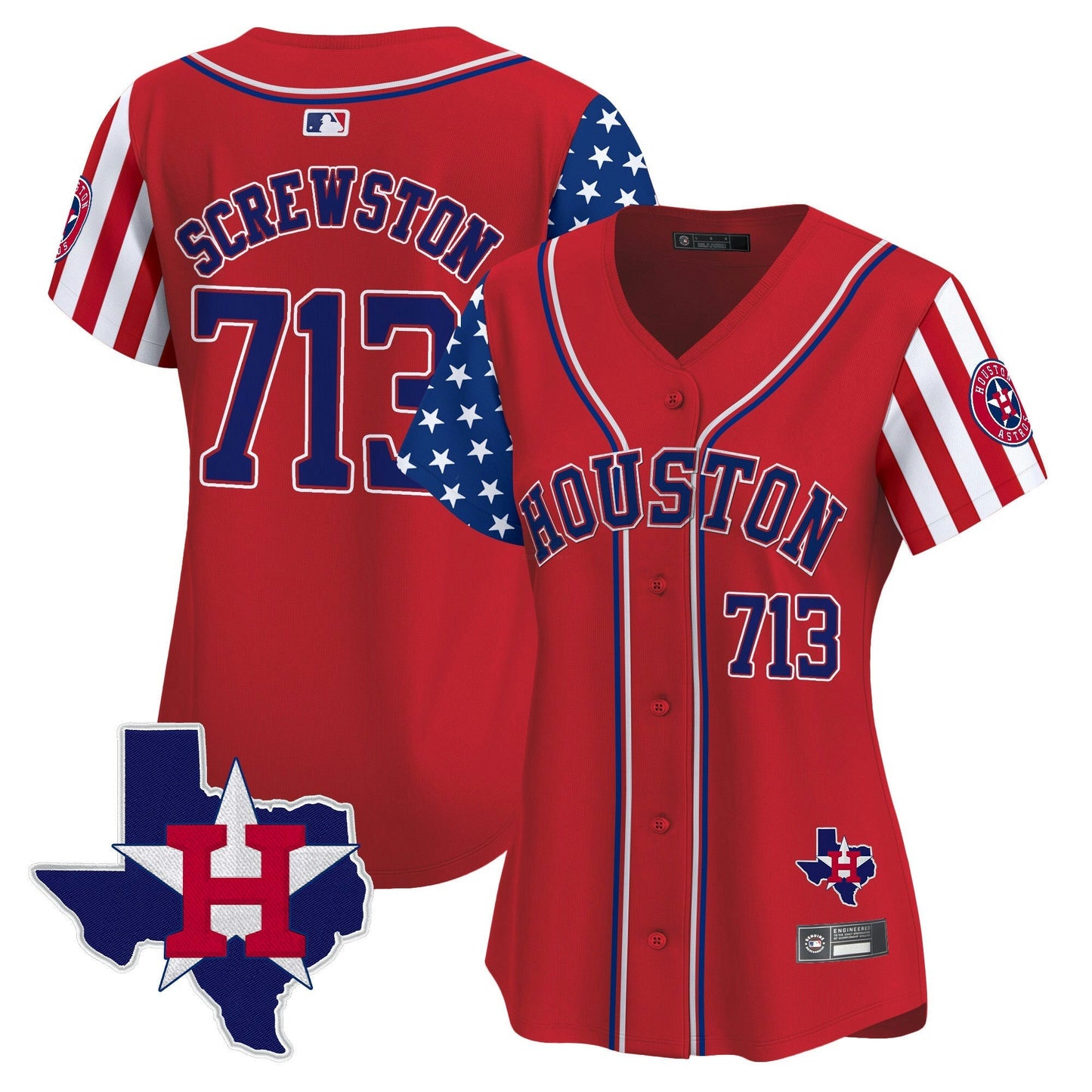 Camisa MLB Women’s Houston 2025 Independence Day Vapor Premier Limited Jersey V2