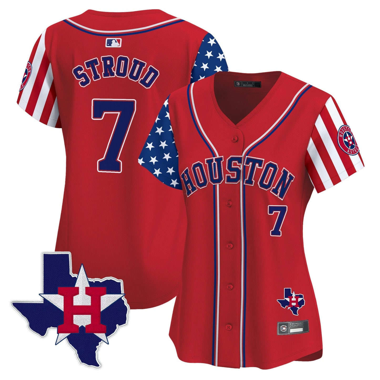 Camisa MLB Women’s Houston 2025 Independence Day Vapor Premier Limited Jersey V2