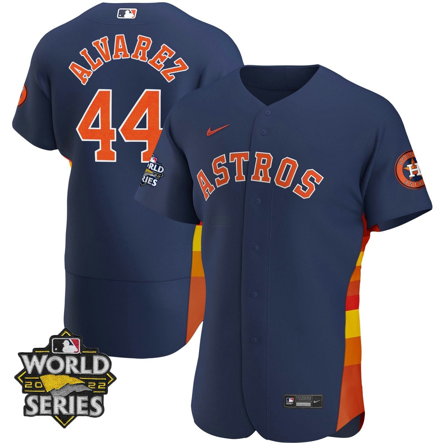 Camisa MLB Women’s Houston Alternativa Azul Marinho 2022 World Series Player Jersey