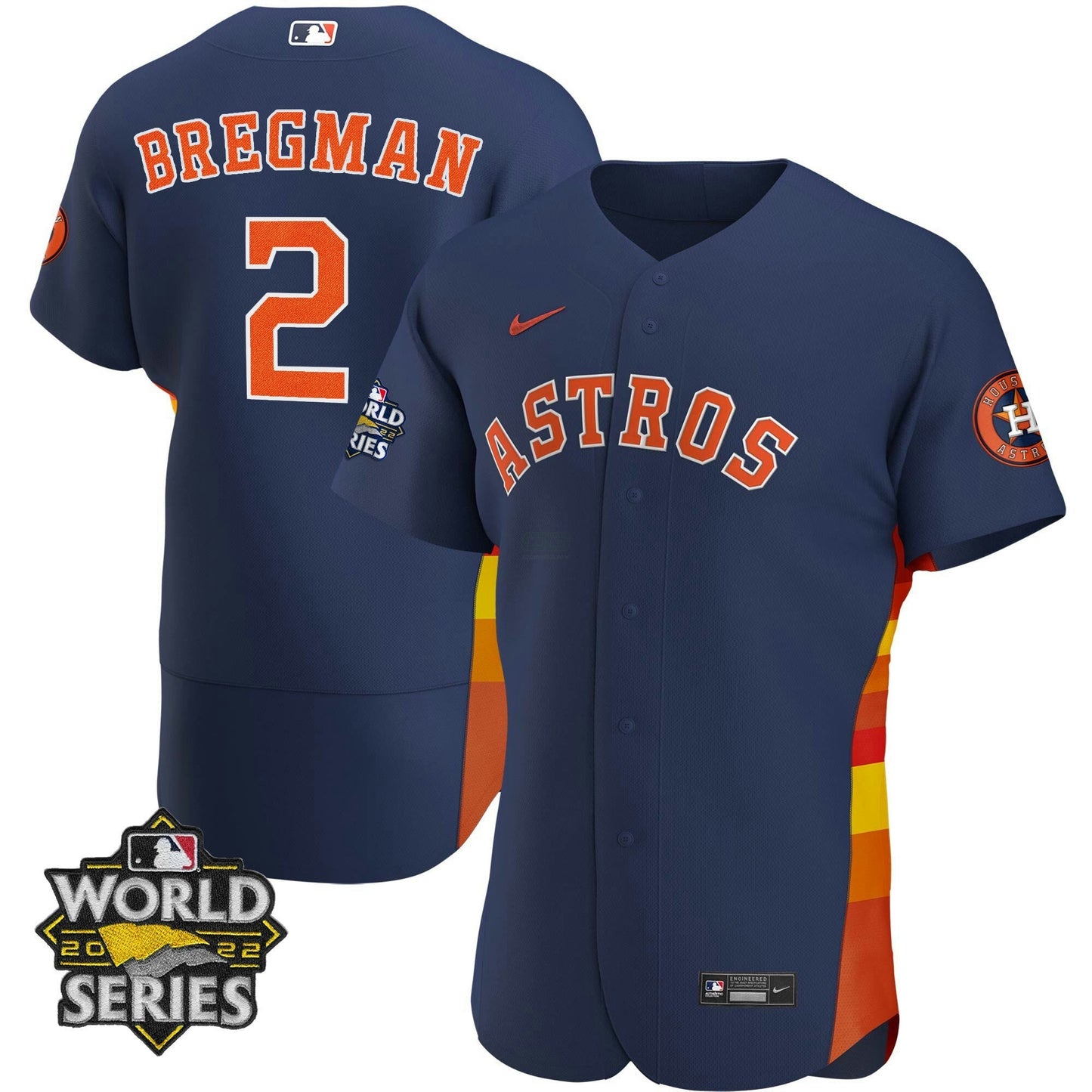 Camisa MLB Women’s Houston Alternativa Azul Marinho 2022 World Series Player Jersey