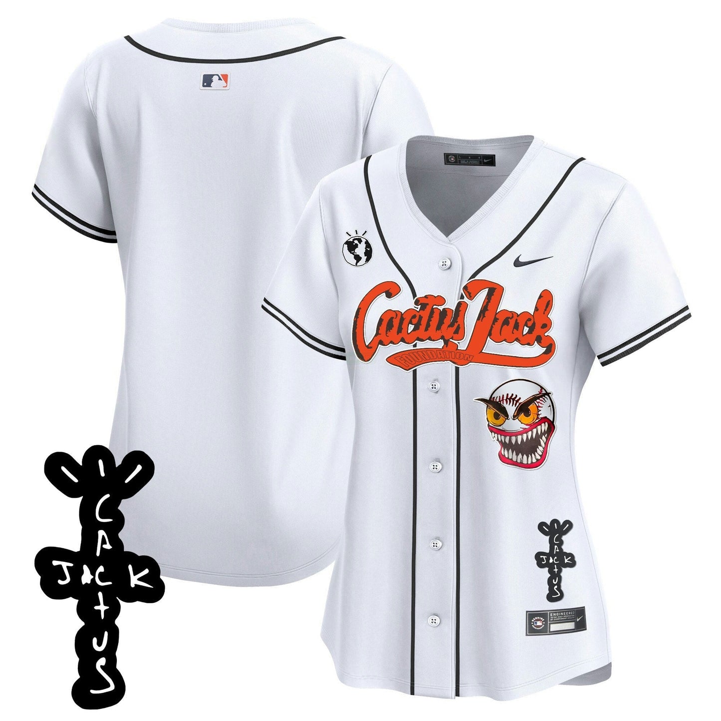 Camisa MLB Women’s Houston Cactus Jack Patch Vapor Premier Limited Jersey – Stitched