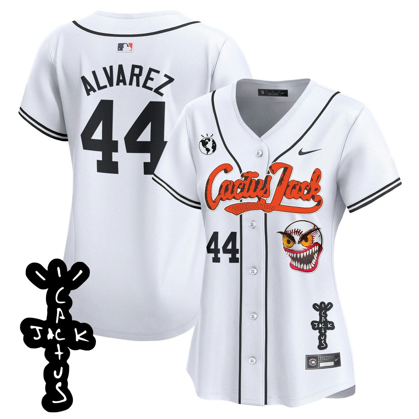 Camisa MLB Women’s Houston Cactus Jack Patch Vapor Premier Limited Jersey – Stitched