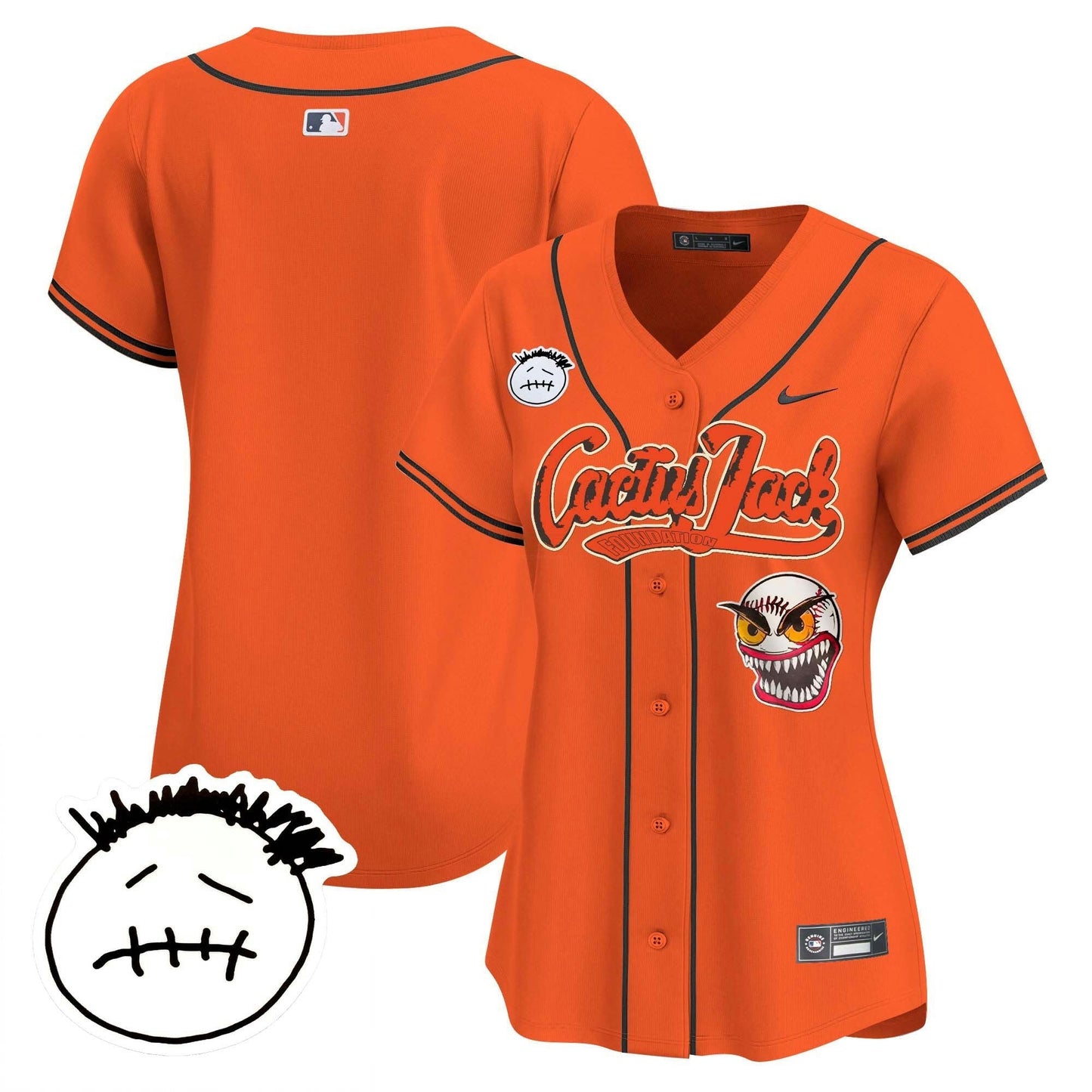 Camisa MLB Women’s Houston Cactus Jack Patch Vapor Premier Limited Jersey V3 – Stitched