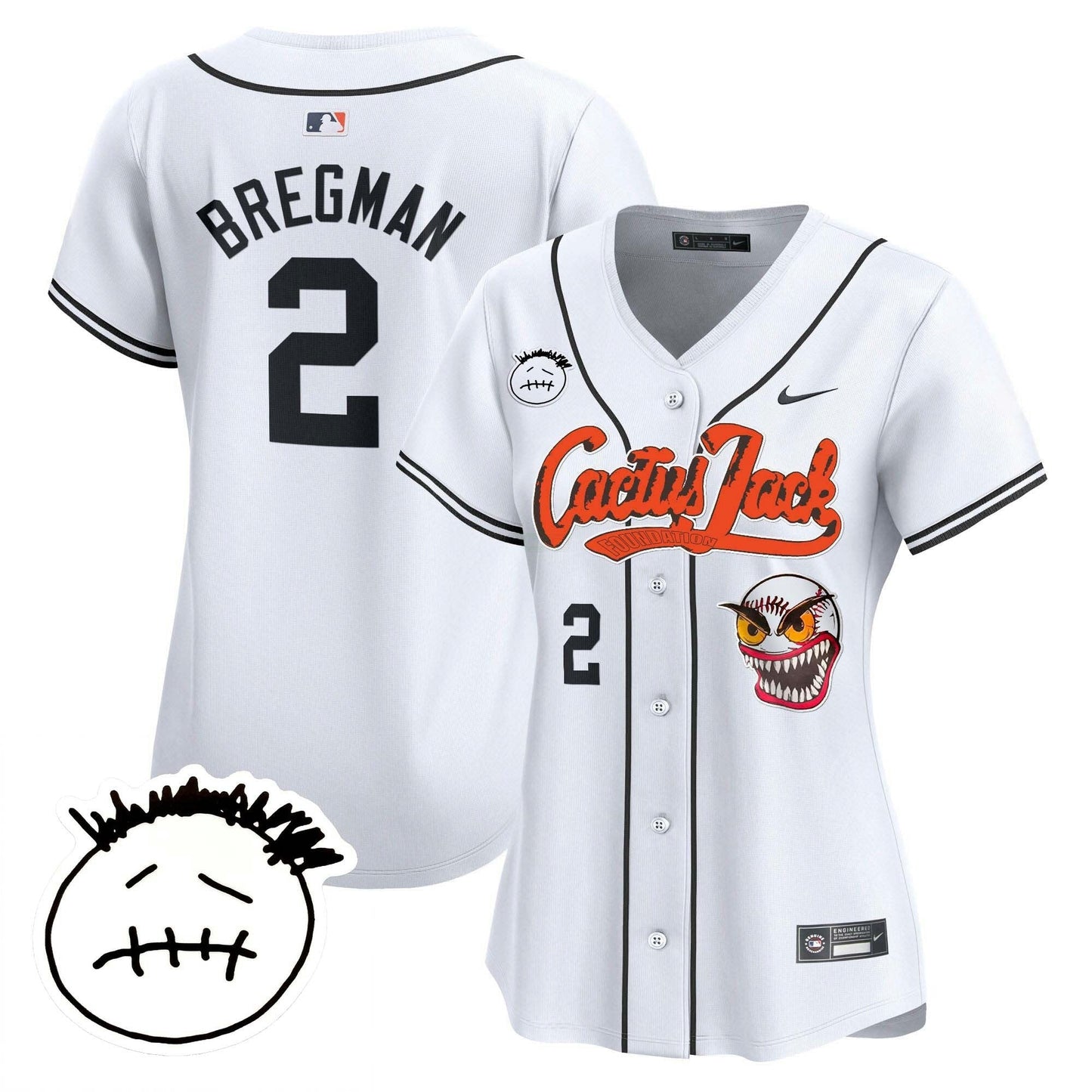 Camisa MLB Women’s Houston Cactus Jack Patch Vapor Premier Limited Jersey V3 – Stitched