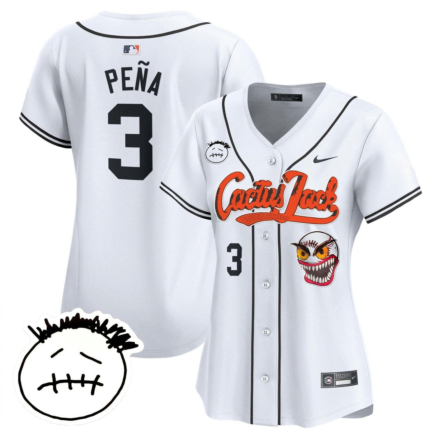 Camisa MLB Women’s Houston Cactus Jack Patch Vapor Premier Limited Jersey V3 – Stitched