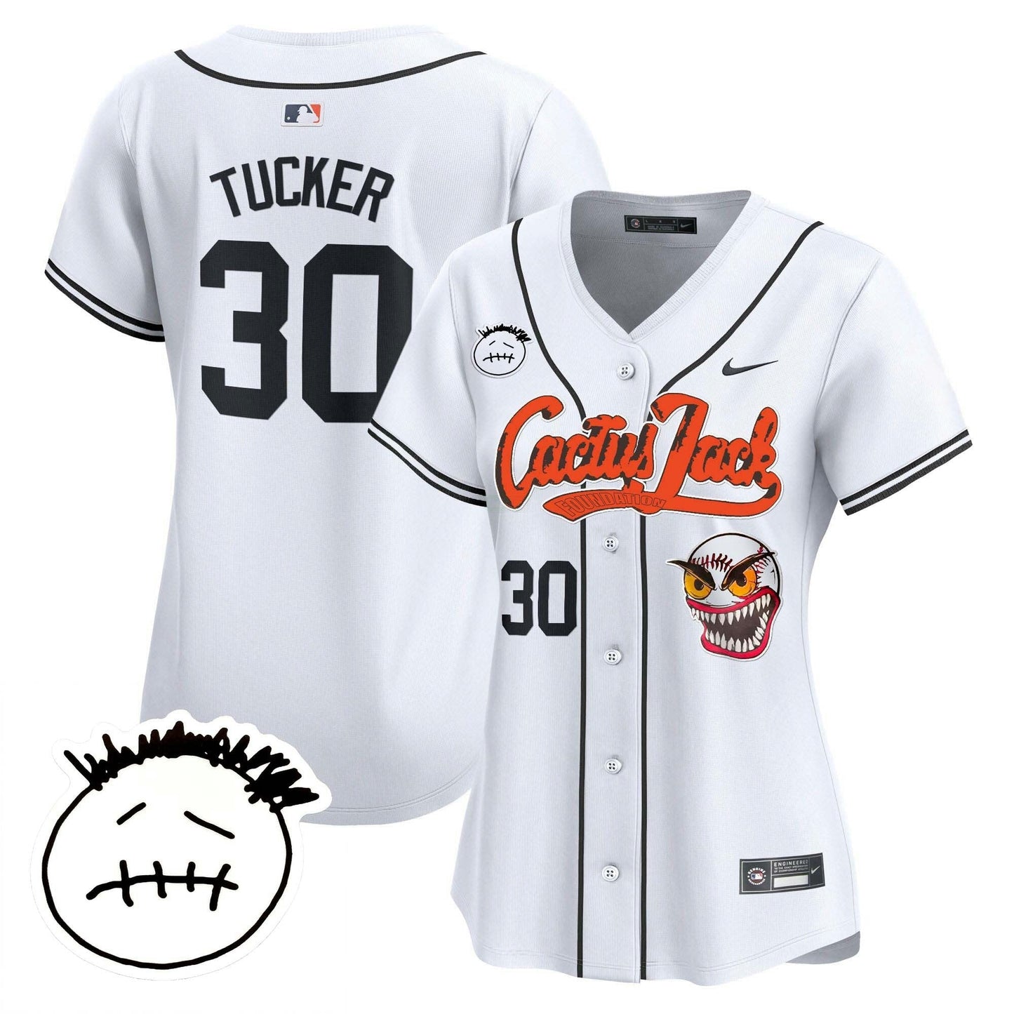 Camisa MLB Women’s Houston Cactus Jack Patch Vapor Premier Limited Jersey V3 – Stitched