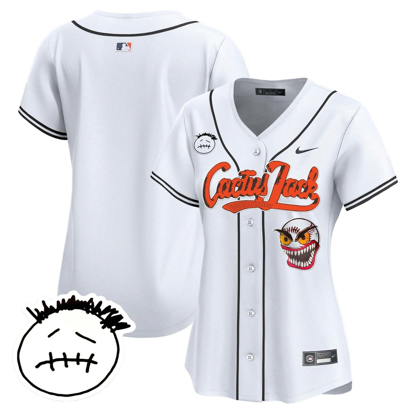Camisa MLB Women’s Houston Cactus Jack Patch Vapor Premier Limited Jersey V3 – Stitched