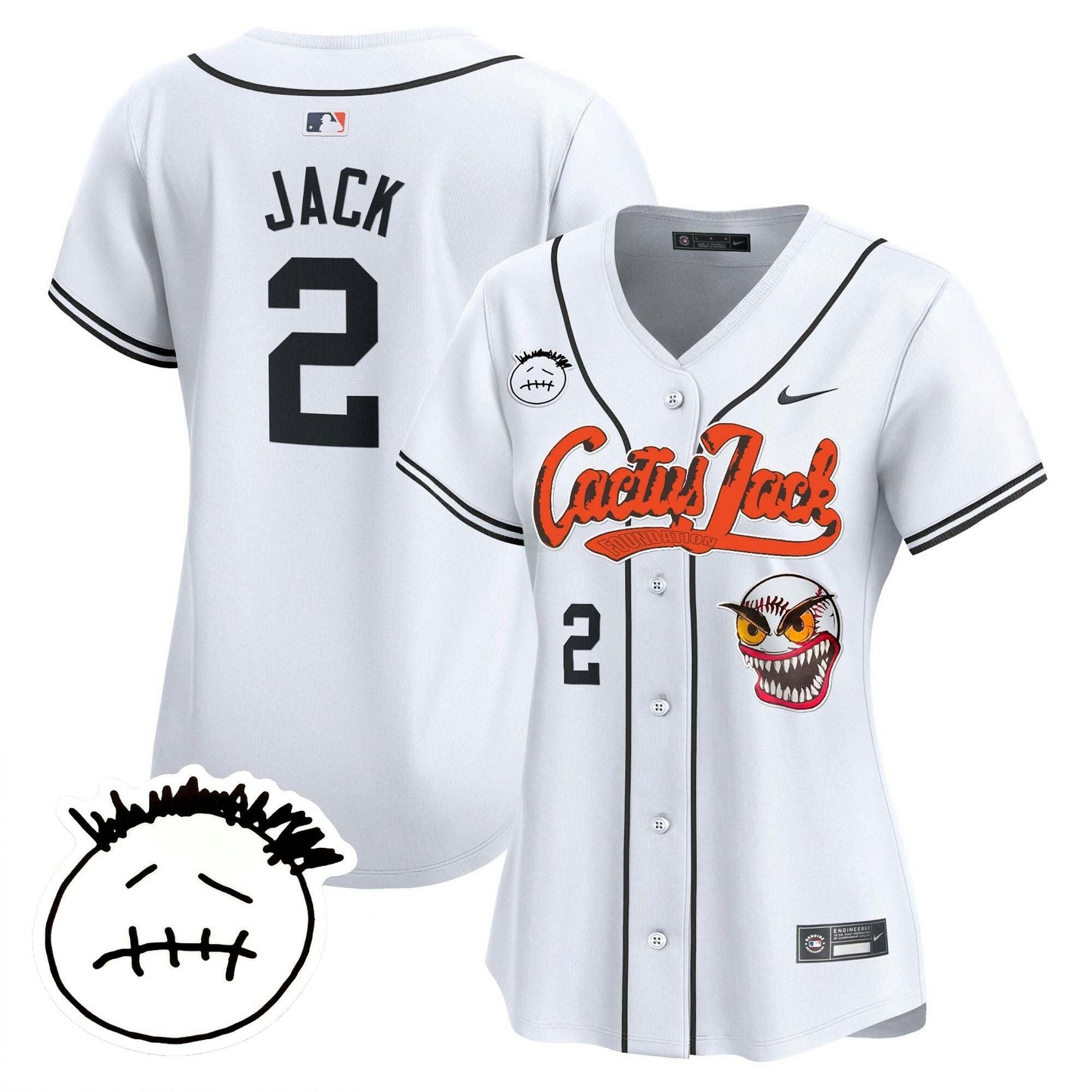 Camisa MLB Women’s Houston Cactus Jack Patch Vapor Premier Limited Jersey V3 – Stitched