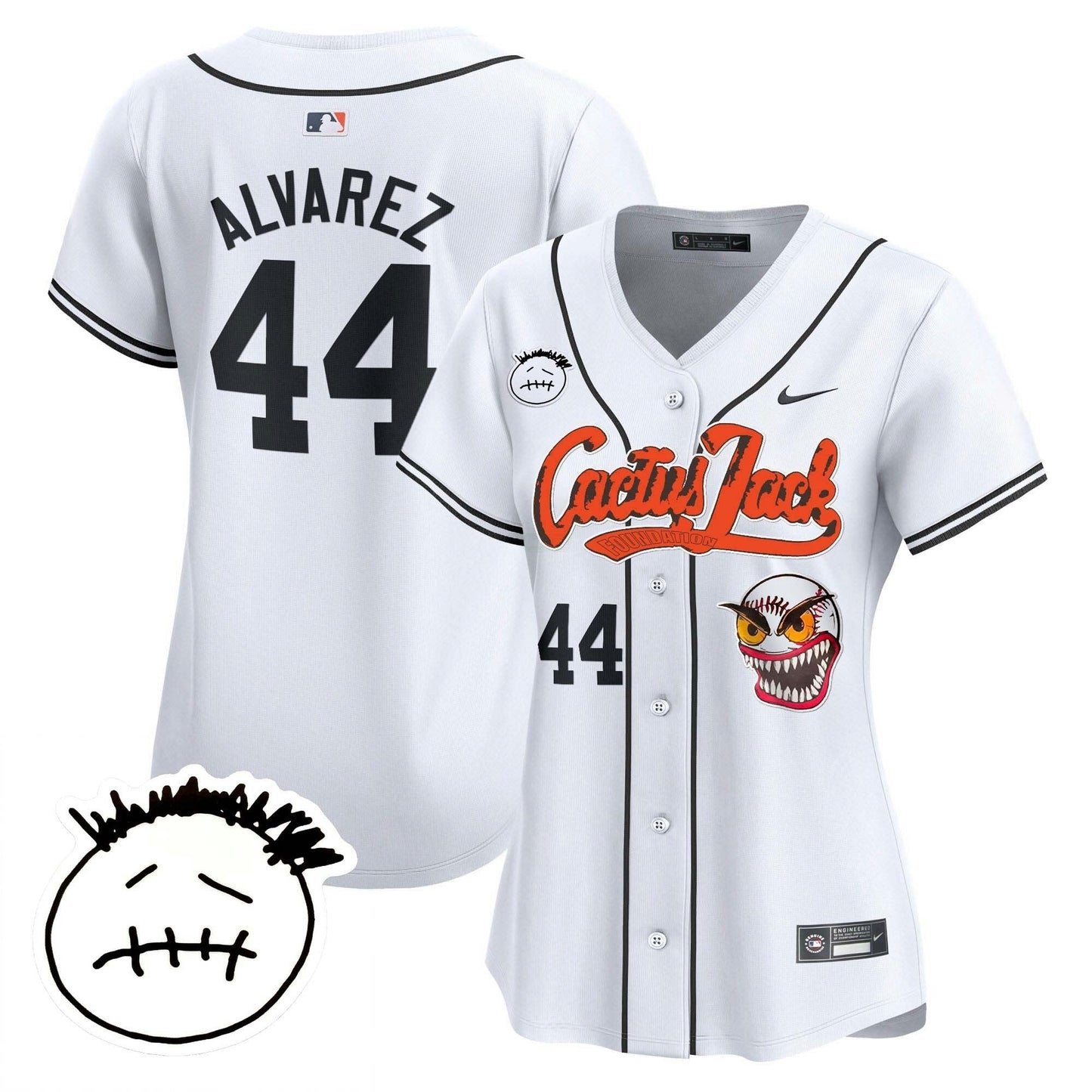 Camisa MLB Women’s Houston Cactus Jack Patch Vapor Premier Limited Jersey V3 – Stitched