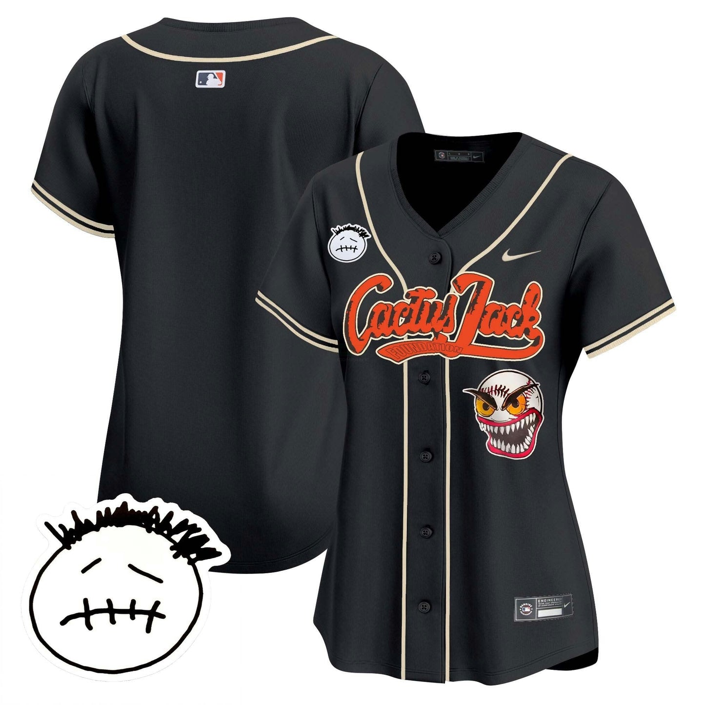 Camisa MLB Women’s Houston Cactus Jack Patch Vapor Premier Limited Jersey V3 – Stitched